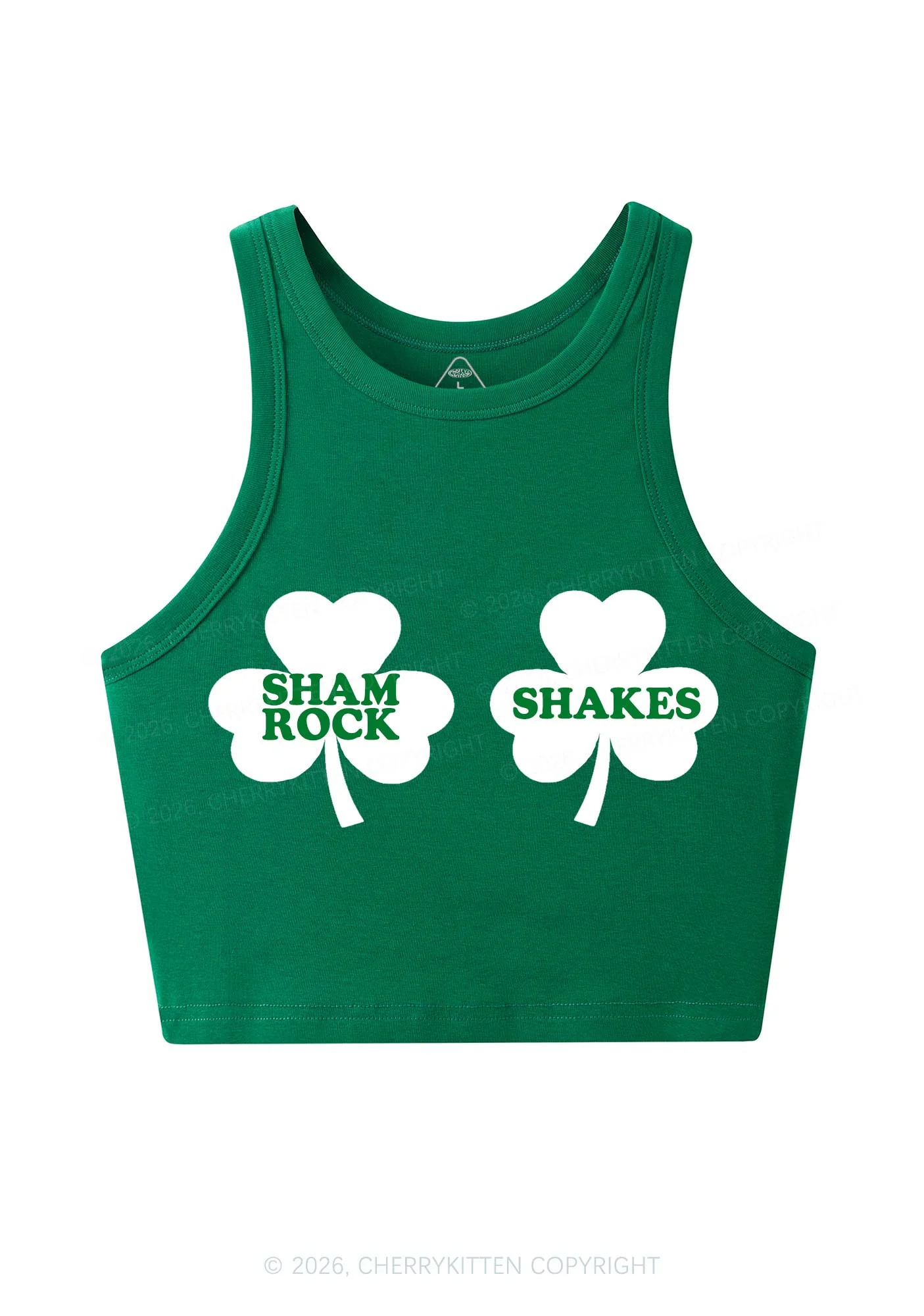 Shamrock Shakes St Patricks Y2K Crop Tank Top Cherrykitten - Image 4