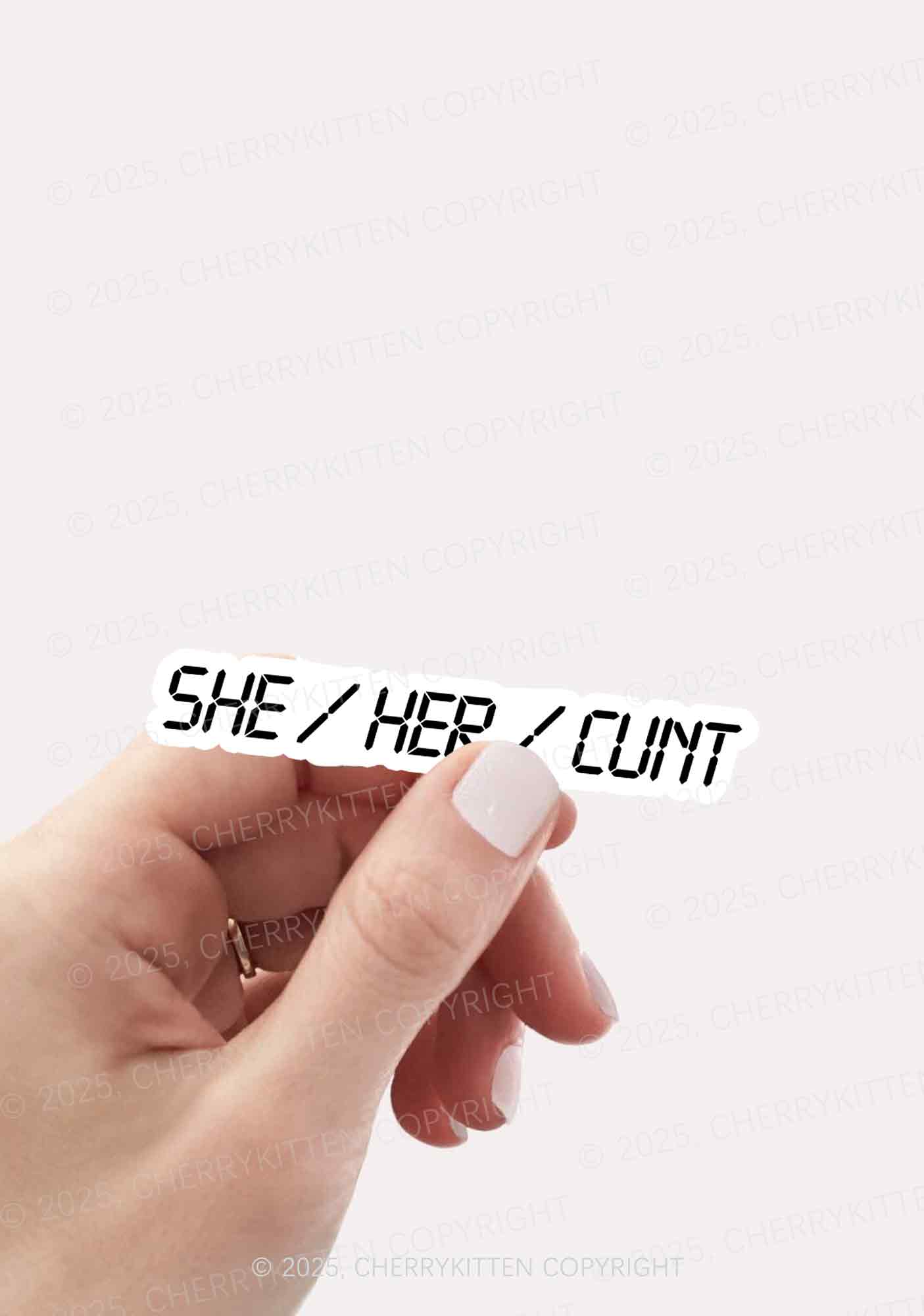 She Her Cxxt 1Pc Y2K Sticker Cherrykitten - Image 2