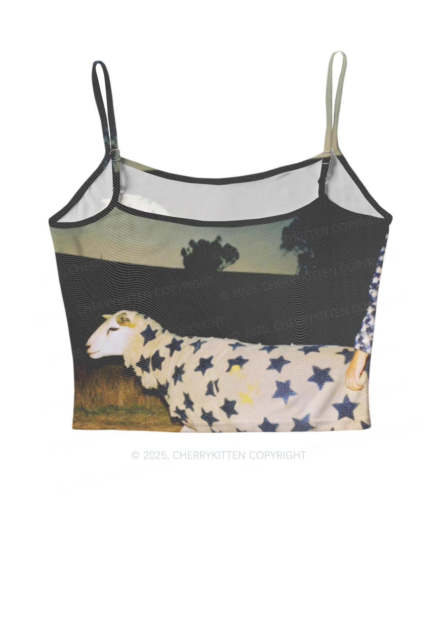 Sheep In Star Cloak Y2K Mesh Cami Tank Cherrykitten - Image 3