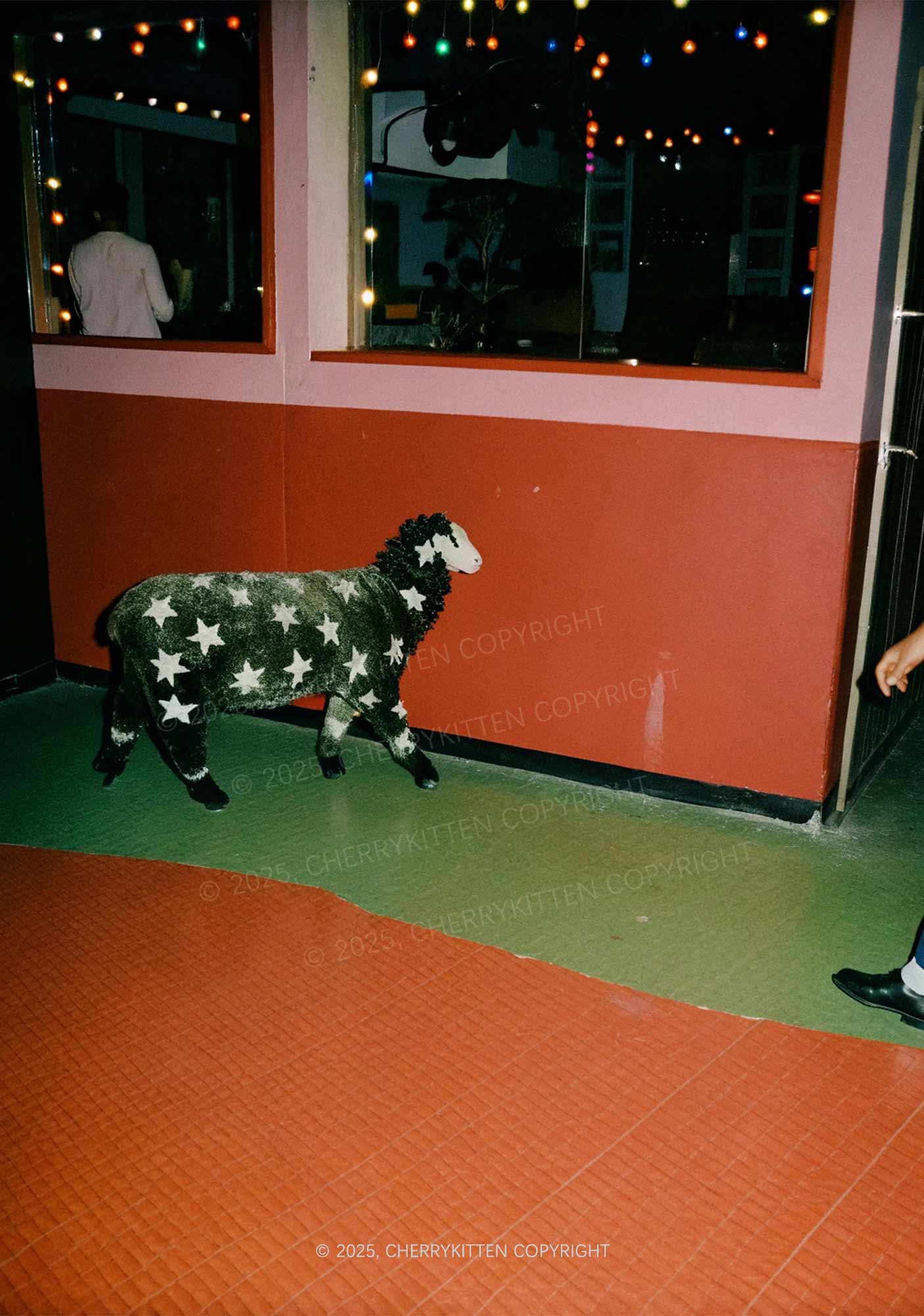 Sheep Starry Wool Y2K Mesh Crop Top Cherrykitten - Image 2