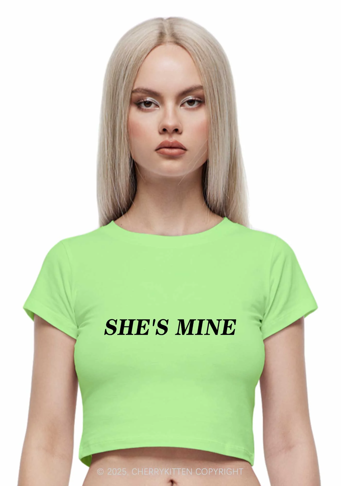 Shes Mine Im Hers Y2K Valentine's Day Couple Shirt Cherrykitten - Image 3