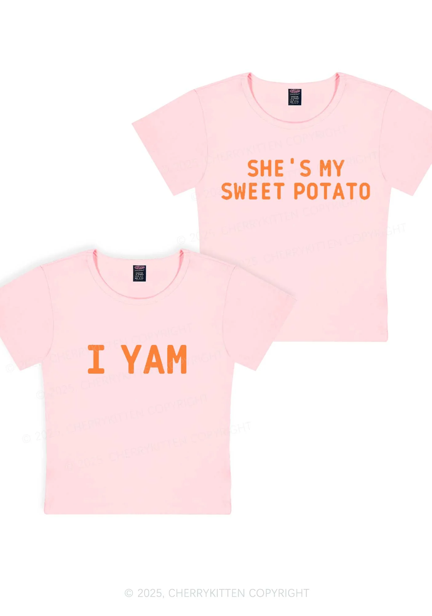 Shes My Sweet Potato Y2K Valentine's Day Baby Tee Cherrykitten - Image 10