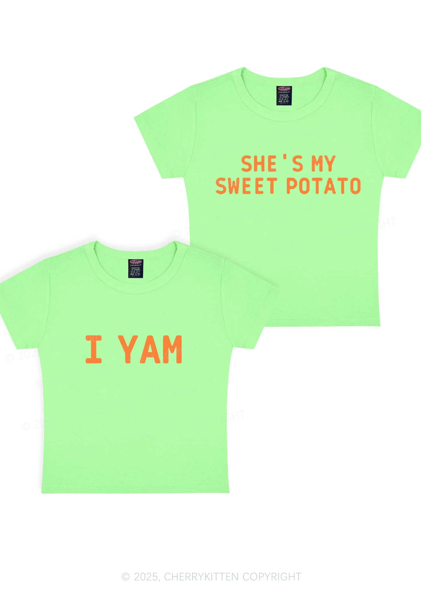 Shes My Sweet Potato Y2K Valentine's Day Baby Tee Cherrykitten - Image 11