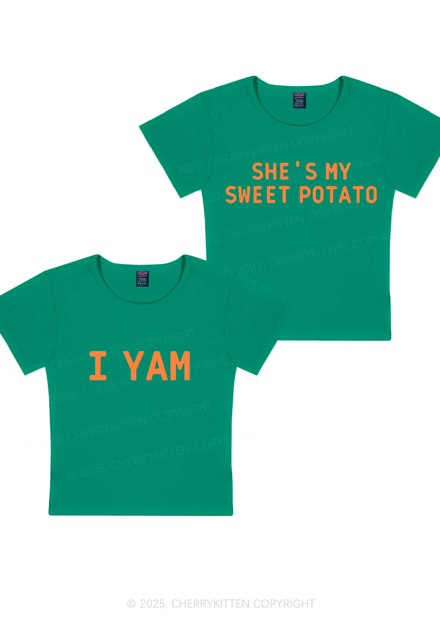 Shes My Sweet Potato Y2K Valentine's Day Baby Tee Cherrykitten - Image 7