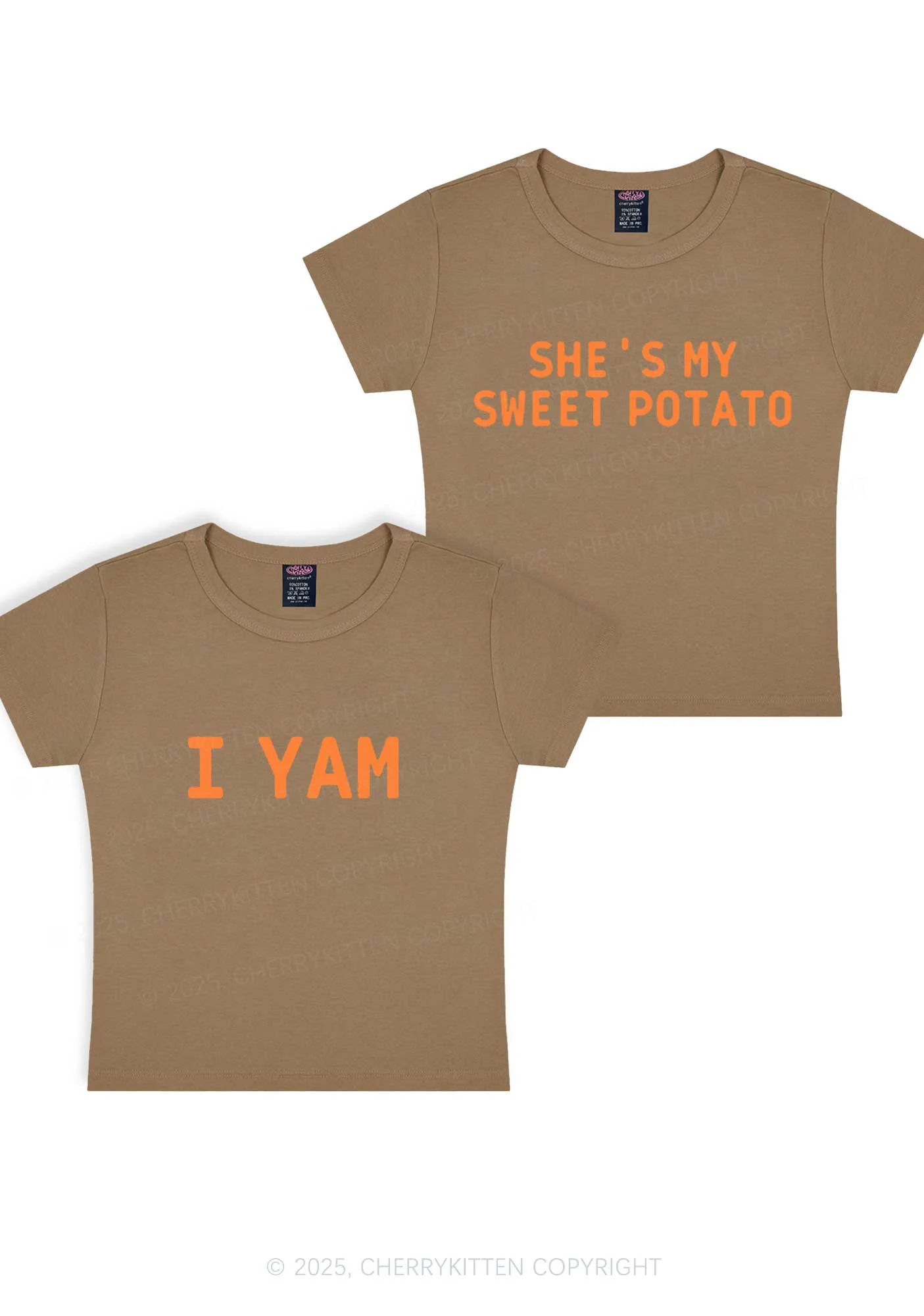 Shes My Sweet Potato Y2K Valentine's Day Baby Tee Cherrykitten - Image 8