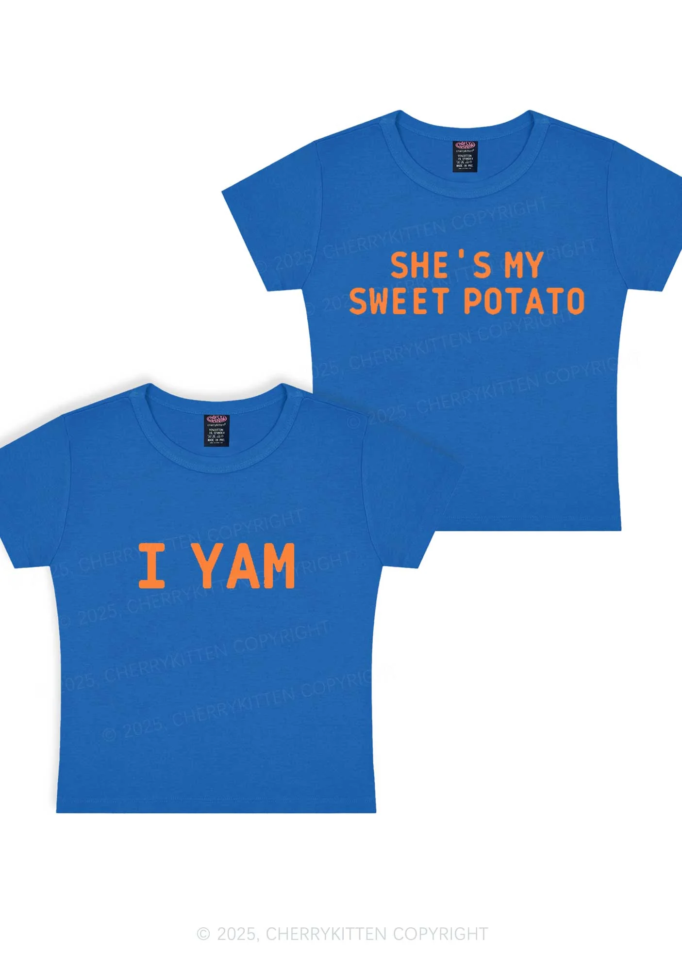 Shes My Sweet Potato Y2K Valentine's Day Baby Tee Cherrykitten - Image 9