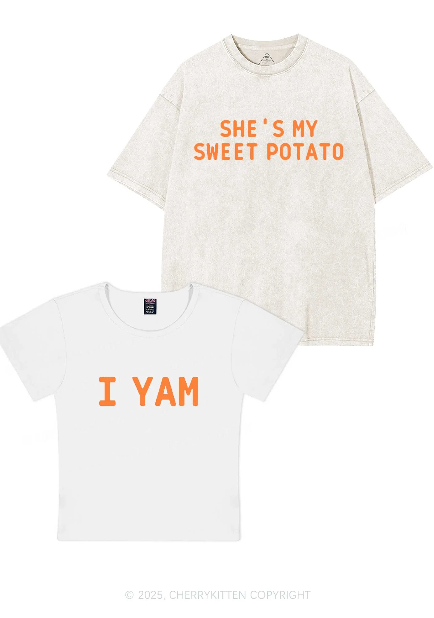 Shes My Sweet Potato Y2K Valentine's Day Couple Shirt Cherrykitten - Image 10