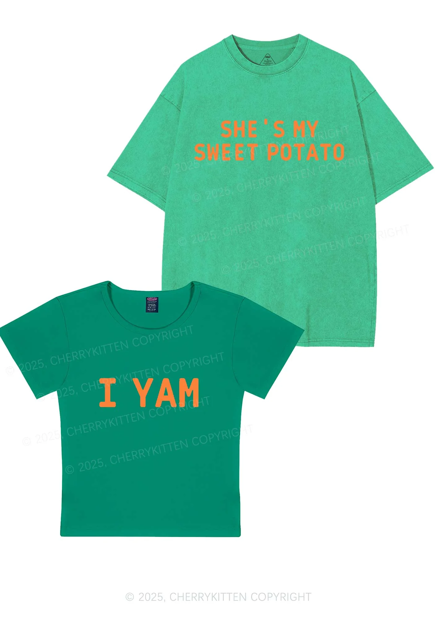 Shes My Sweet Potato Y2K Valentine's Day Couple Shirt Cherrykitten - Image 9