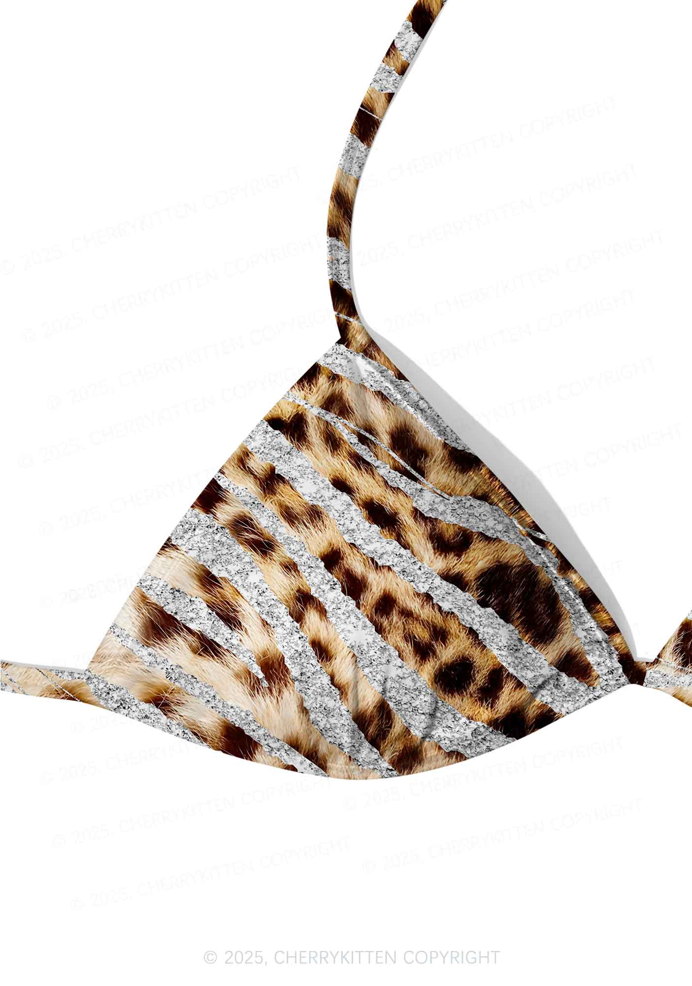 Shimmering Leopard Y2K Print Bikini Set Cherrykitten - Image 4