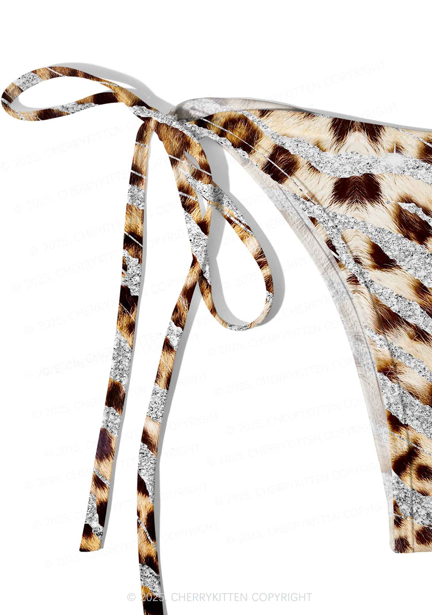 Shimmering Leopard Y2K Print Bikini Set Cherrykitten - Image 5