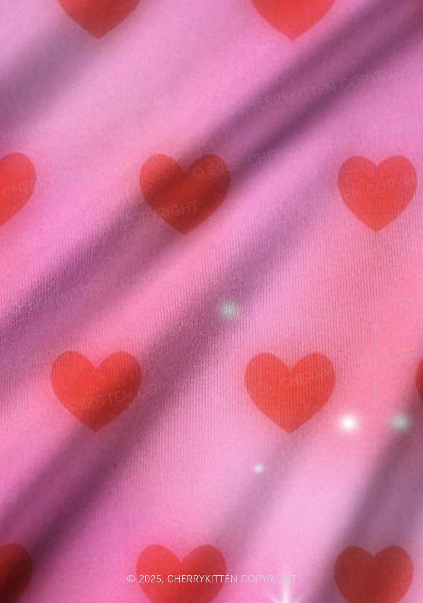 Shiny Love Y2K Print Long Sleeve Pajama Set Cherrykitten - Image 6