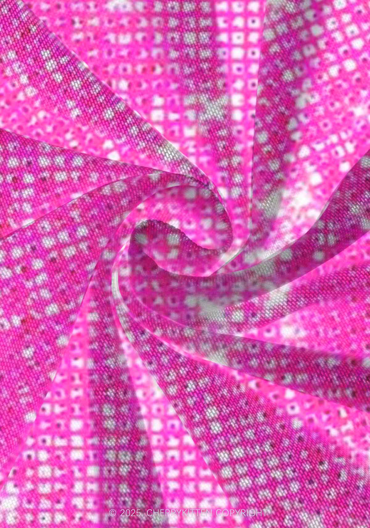 Shiny Pink Y2K Print Mini Layered Skirt Cherrykitten - Image 4