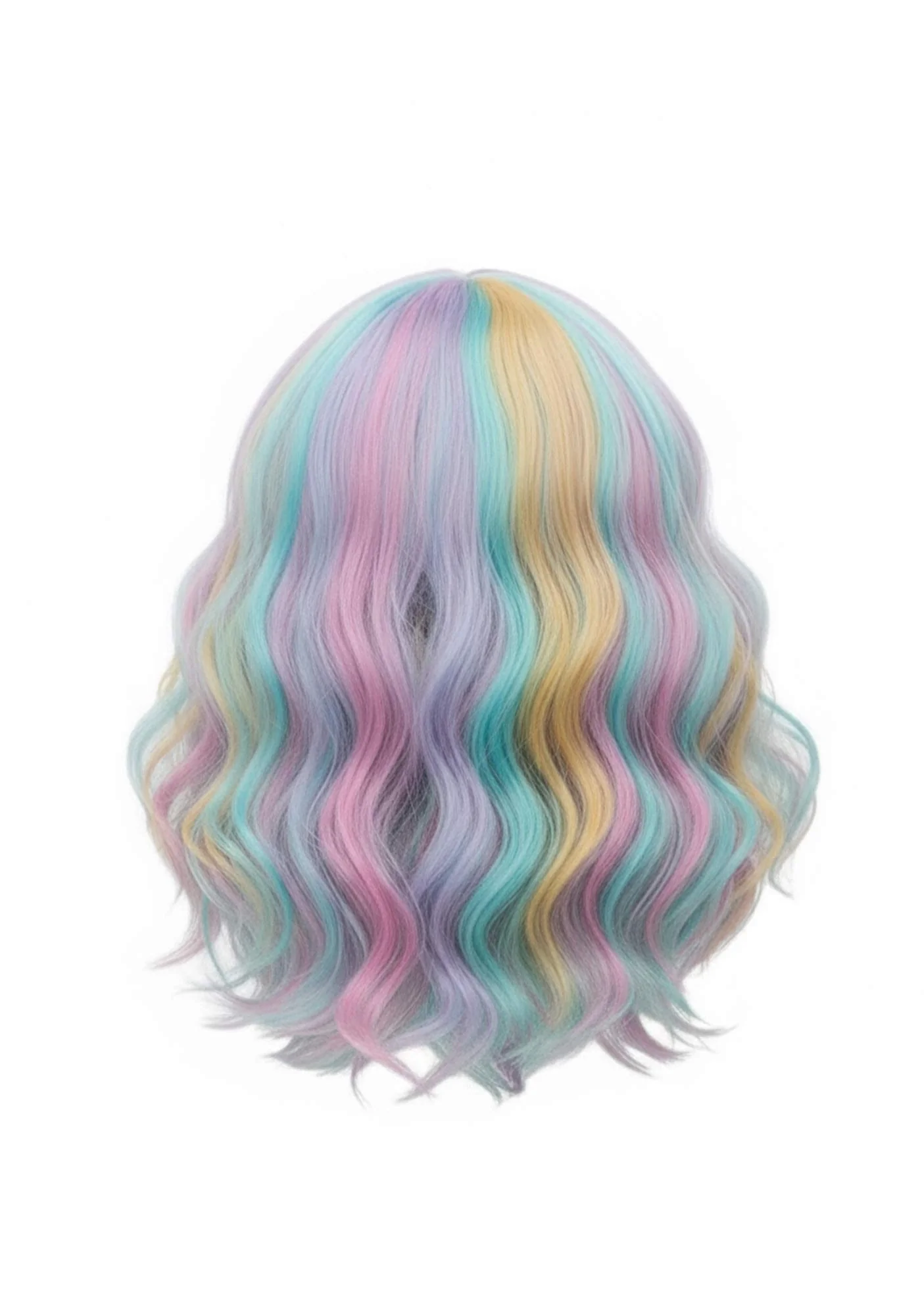 Short Curly Rainbow Hair Y2K Full Wigs Cherrykitten - Image 2