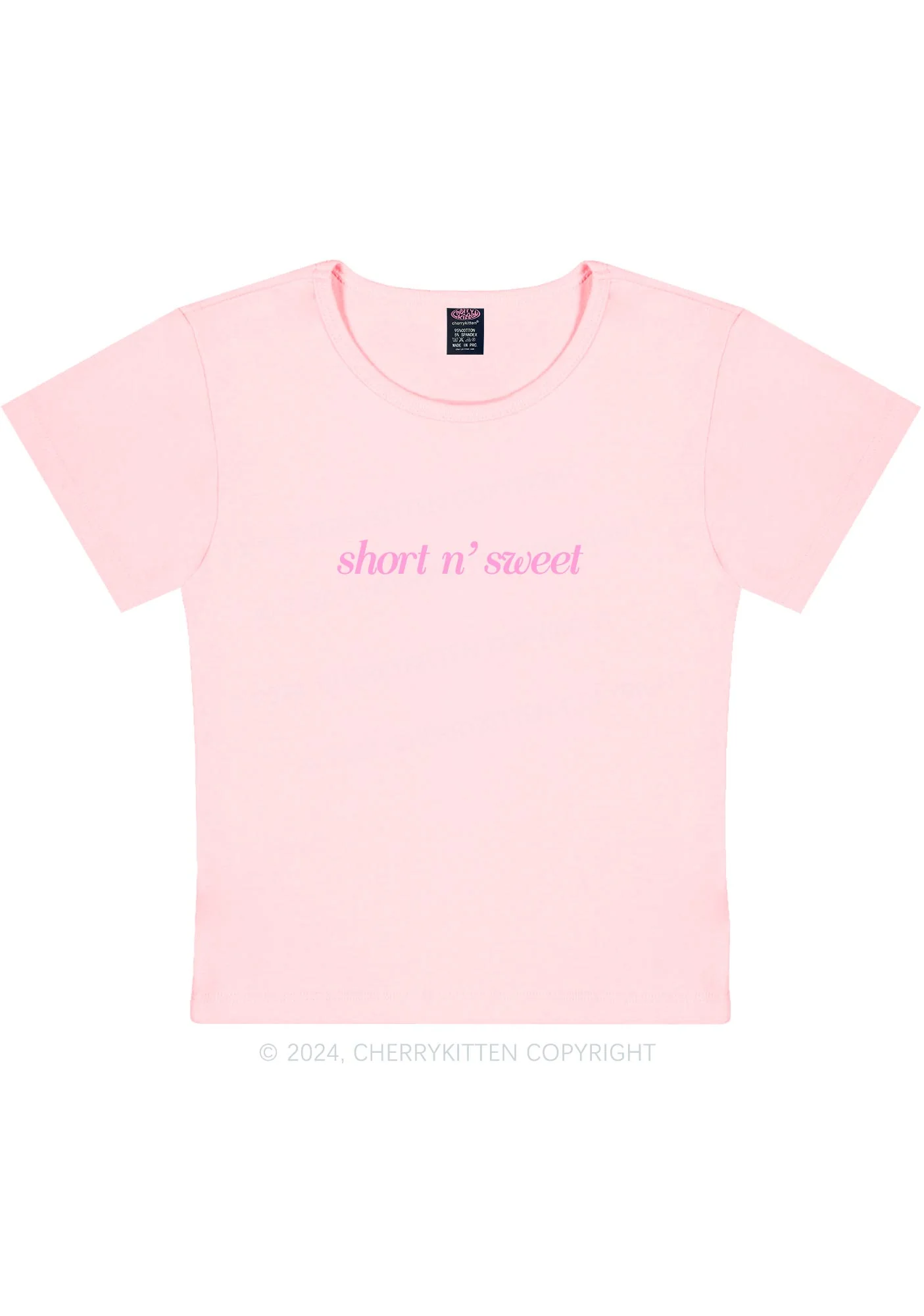 Short Sweet Y2K Baby Tee Cherrykitten - Image 10