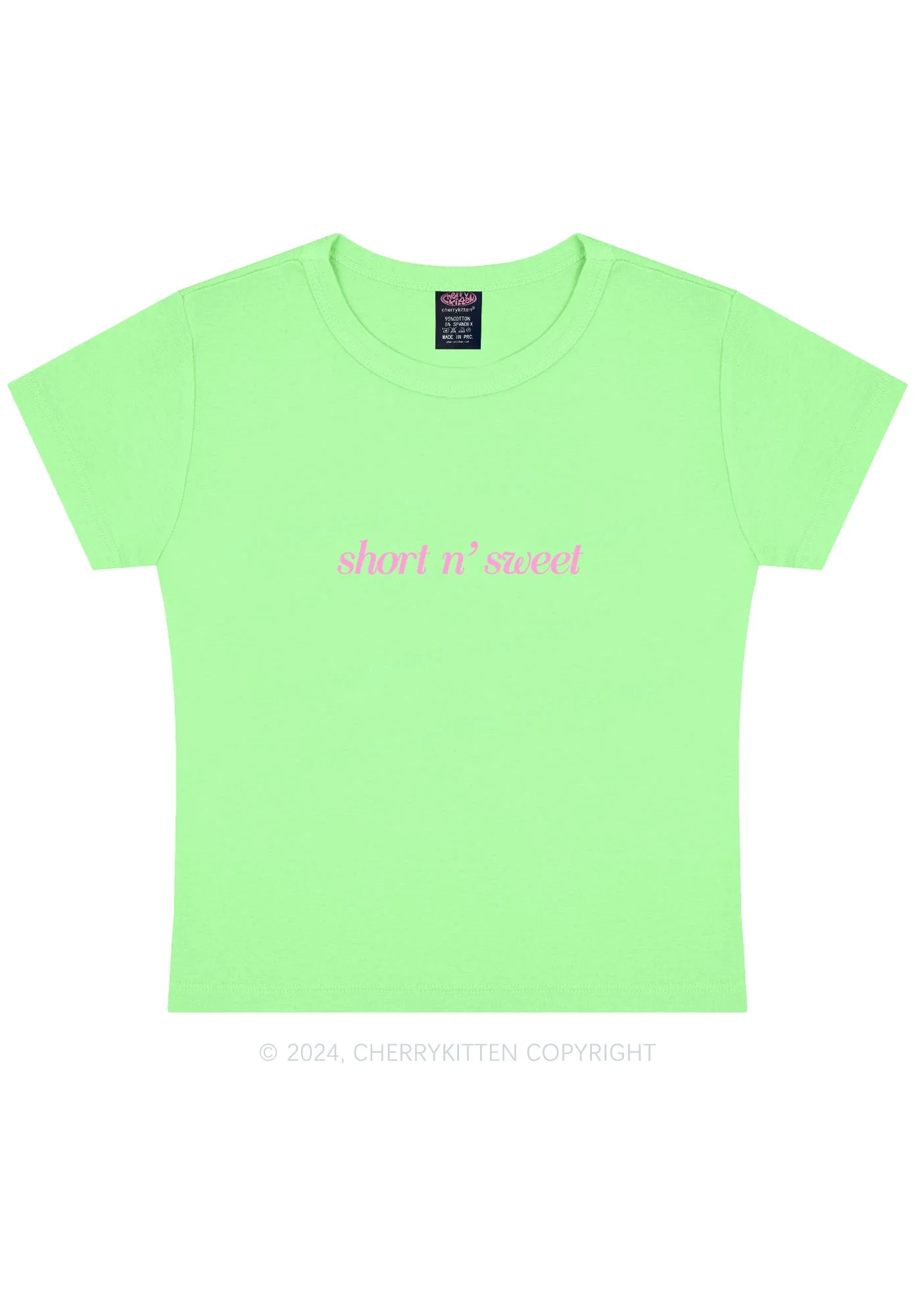 Short Sweet Y2K Baby Tee Cherrykitten - Image 11