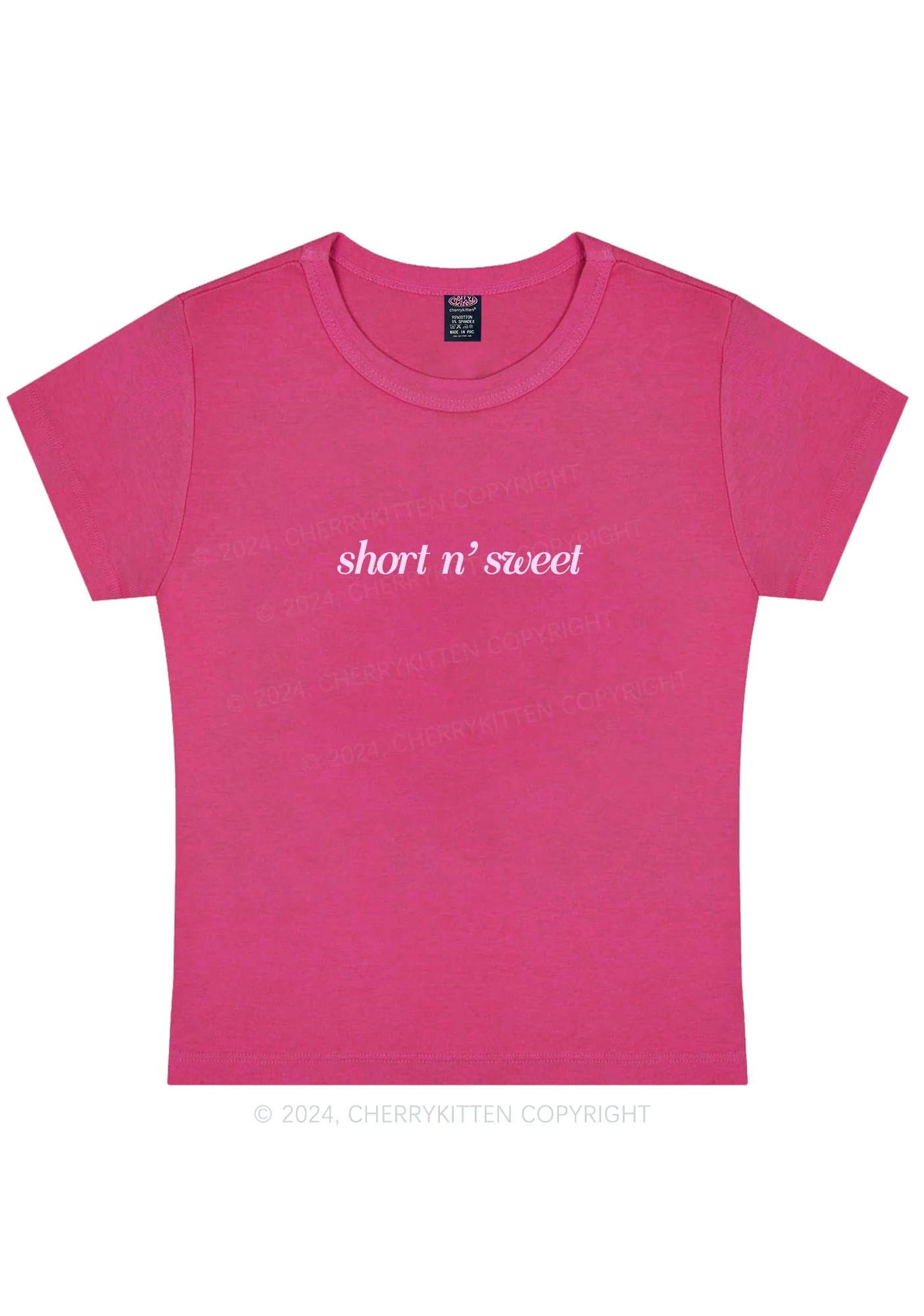 Short Sweet Y2K Baby Tee Cherrykitten - Image 6
