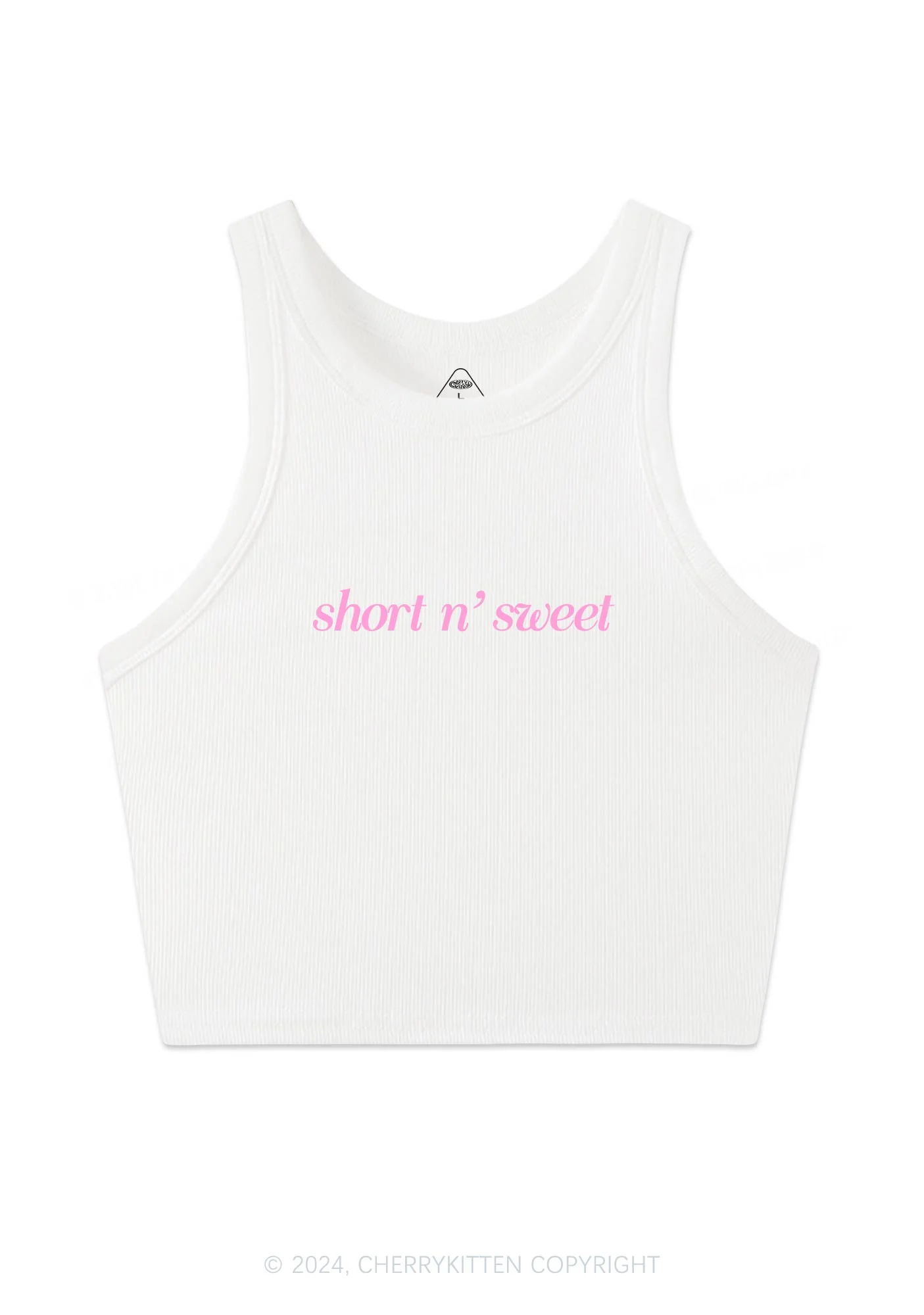 Short Sweet Y2K Crop Tank Top Cherrykitten - Image 3