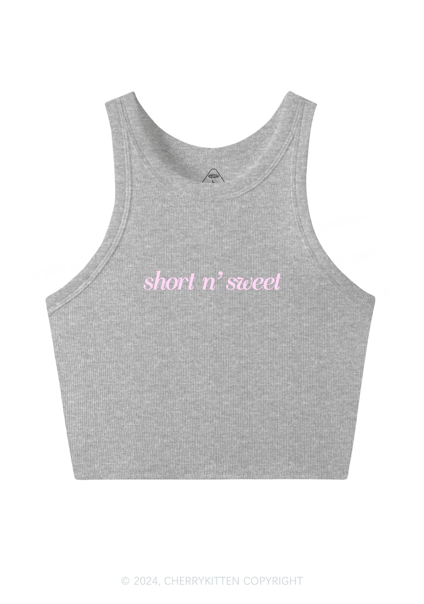 Short Sweet Y2K Crop Tank Top Cherrykitten - Image 4