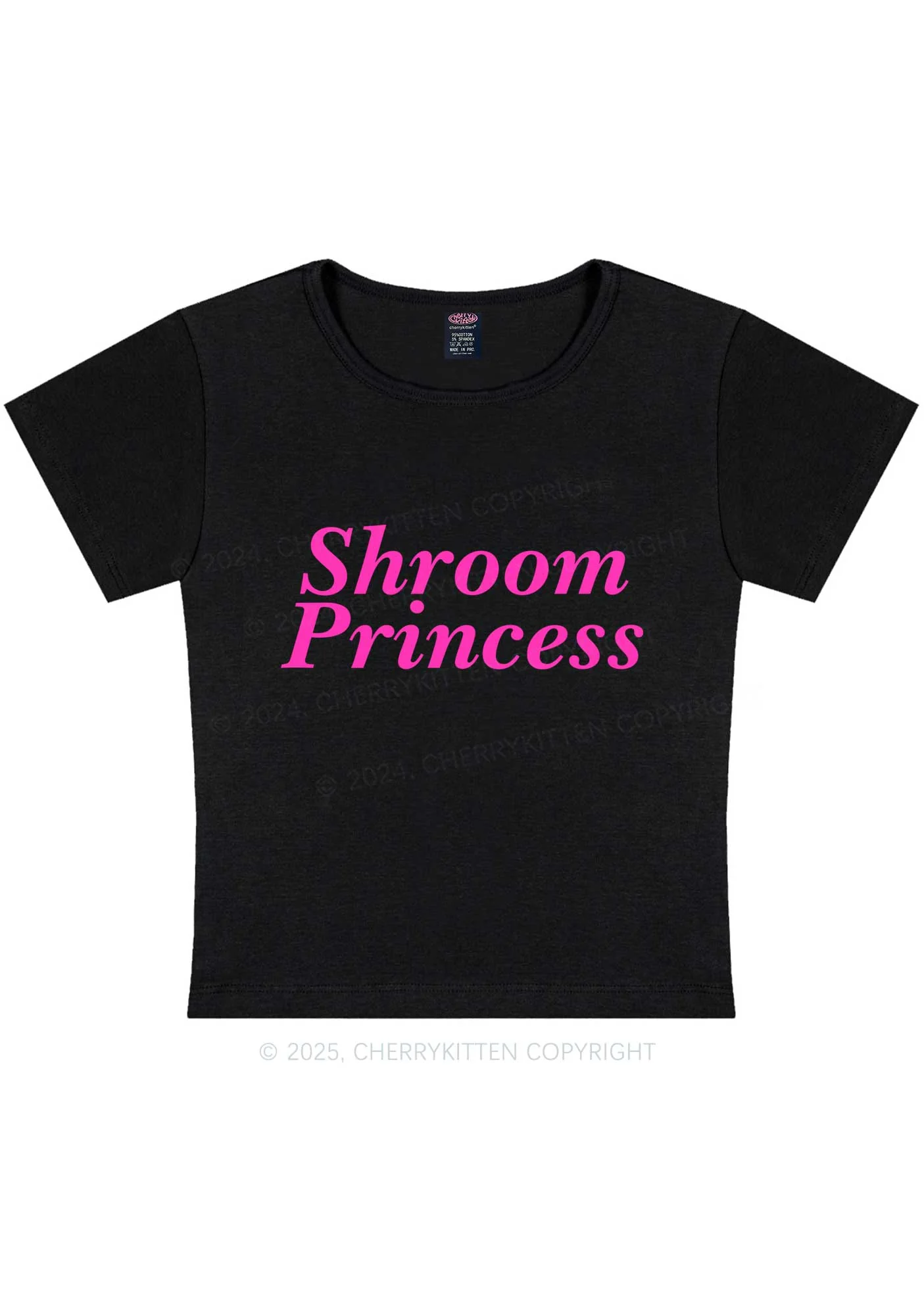 Shroom Princess Y2K Baby Tee Cherrykitten - Image 3