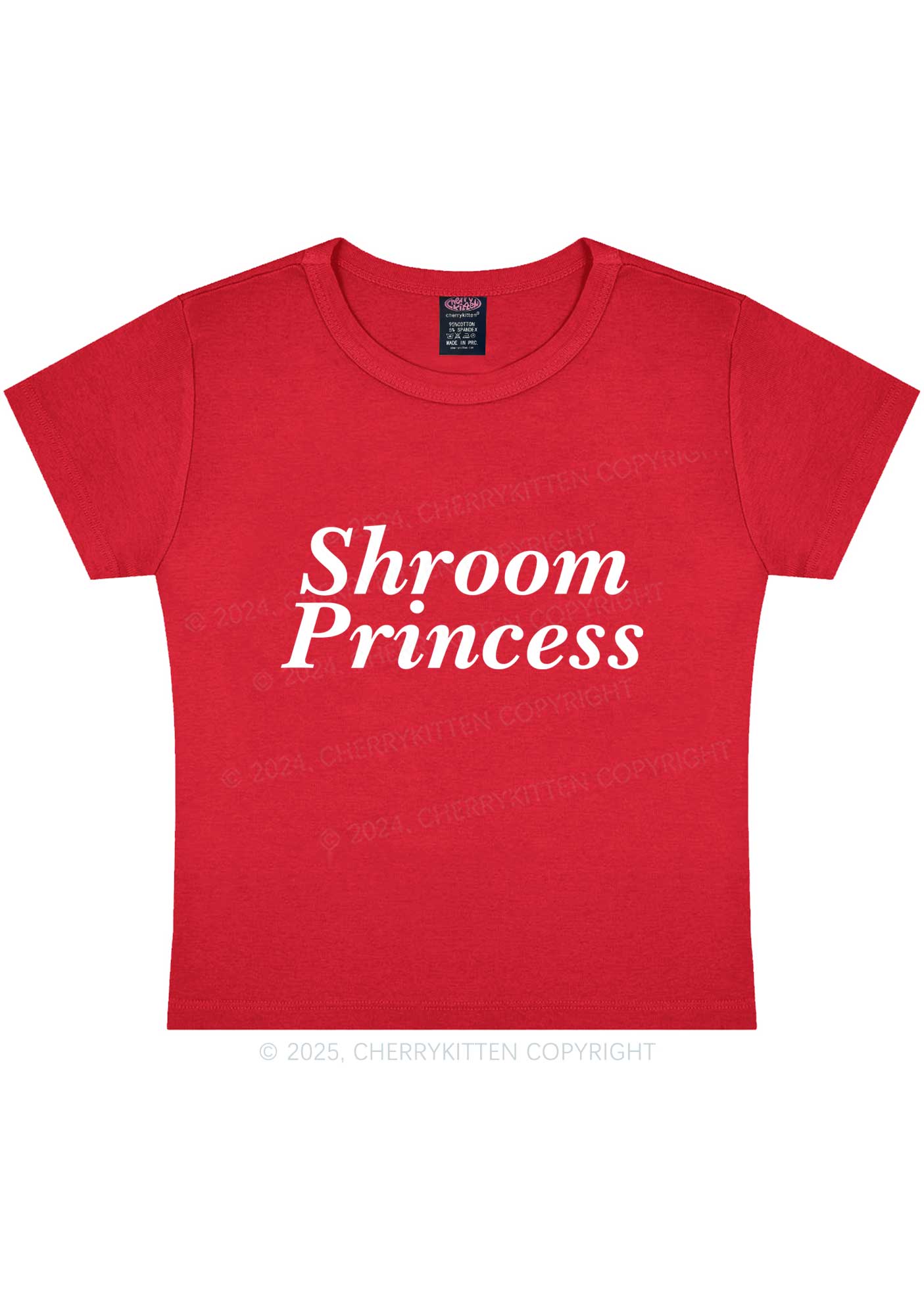 Shroom Princess Y2K Baby Tee Cherrykitten - Image 4