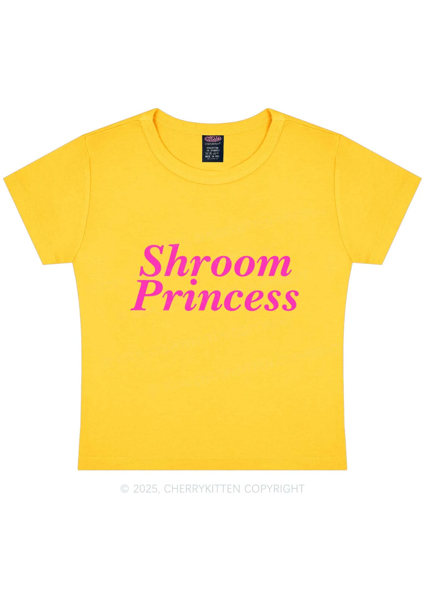 Shroom Princess Y2K Baby Tee Cherrykitten - Image 6