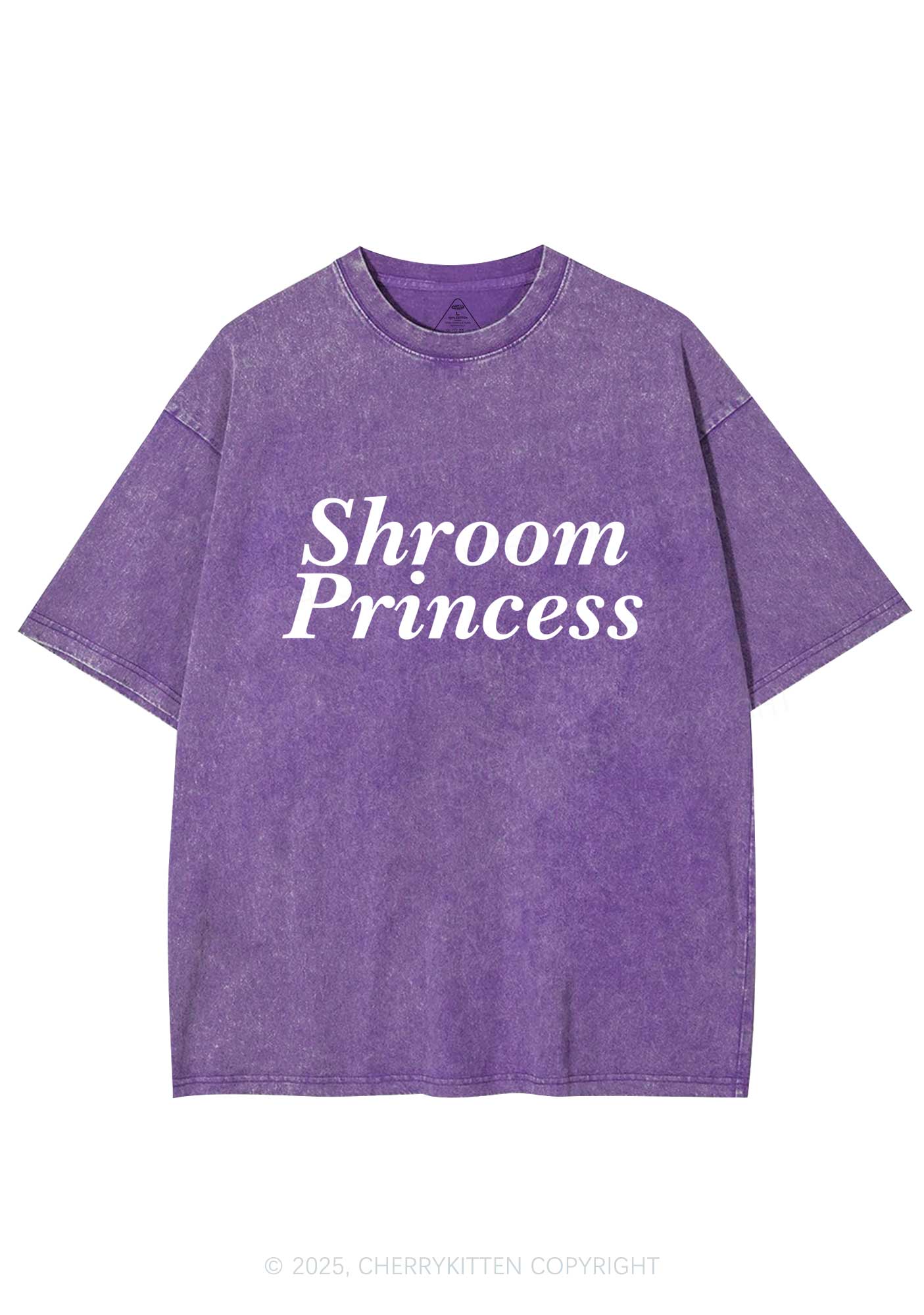 Shroom Princess Y2K Shirts Washed Tee Cherrykitten - Image 4