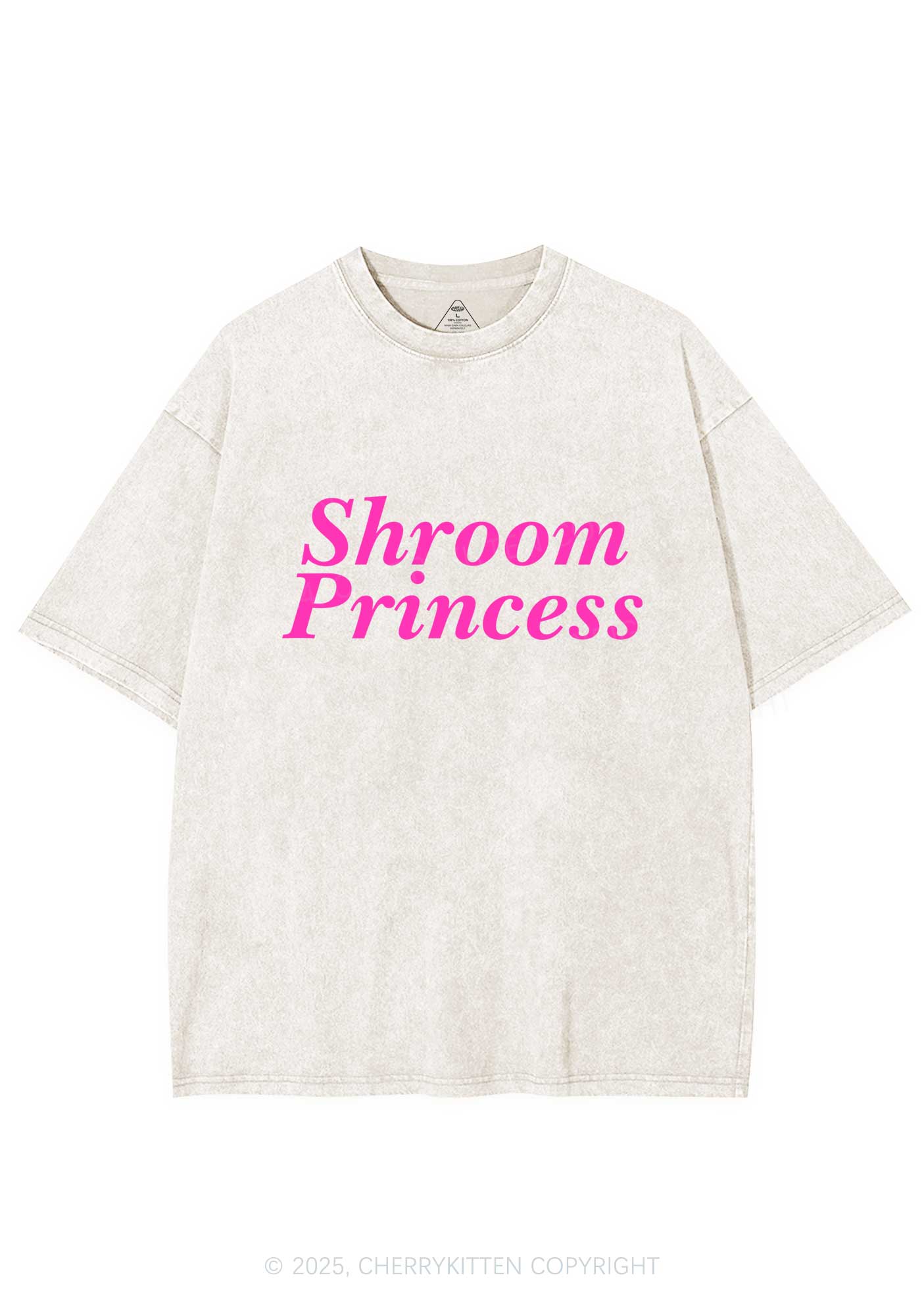 Shroom Princess Y2K Shirts Washed Tee Cherrykitten - Image 5