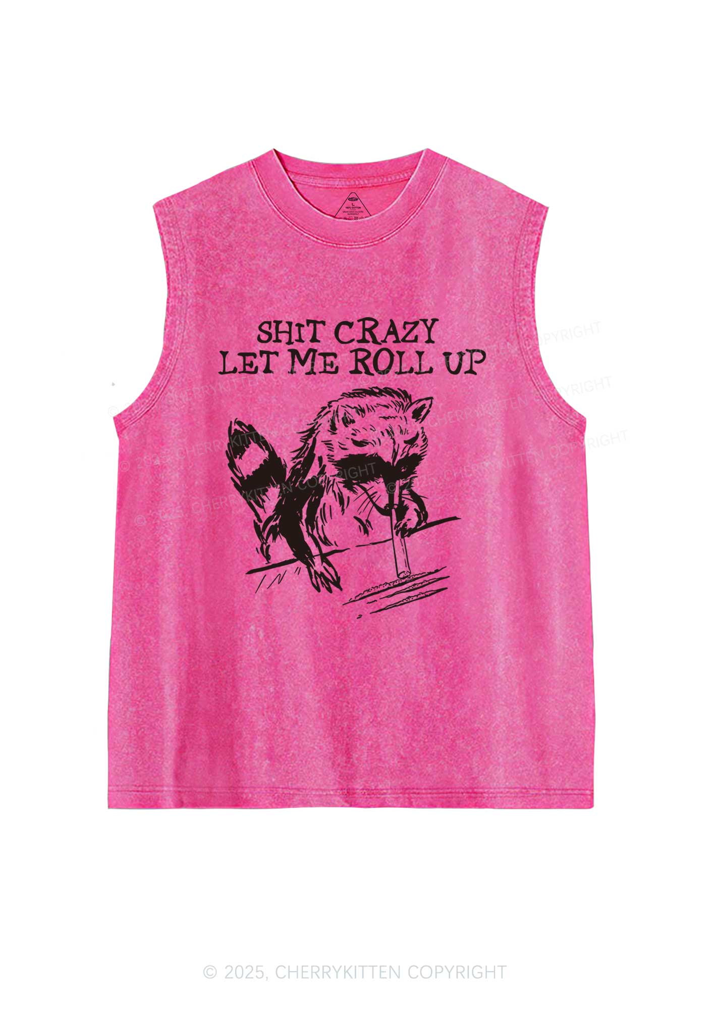 Shxt Crazy Y2K Washed Tank Cherrykitten - Image 4