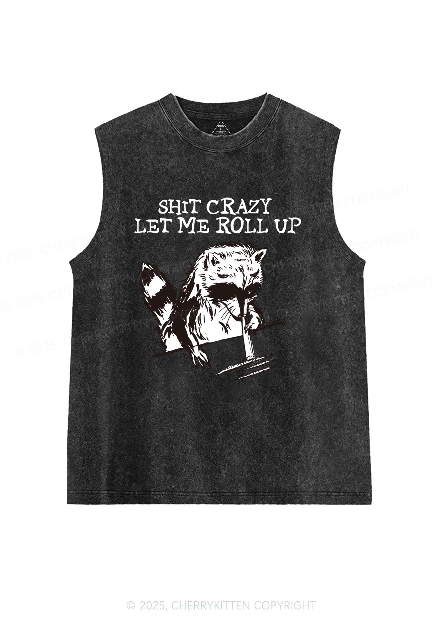 Shxt Crazy Y2K Washed Tank Cherrykitten - Image 5