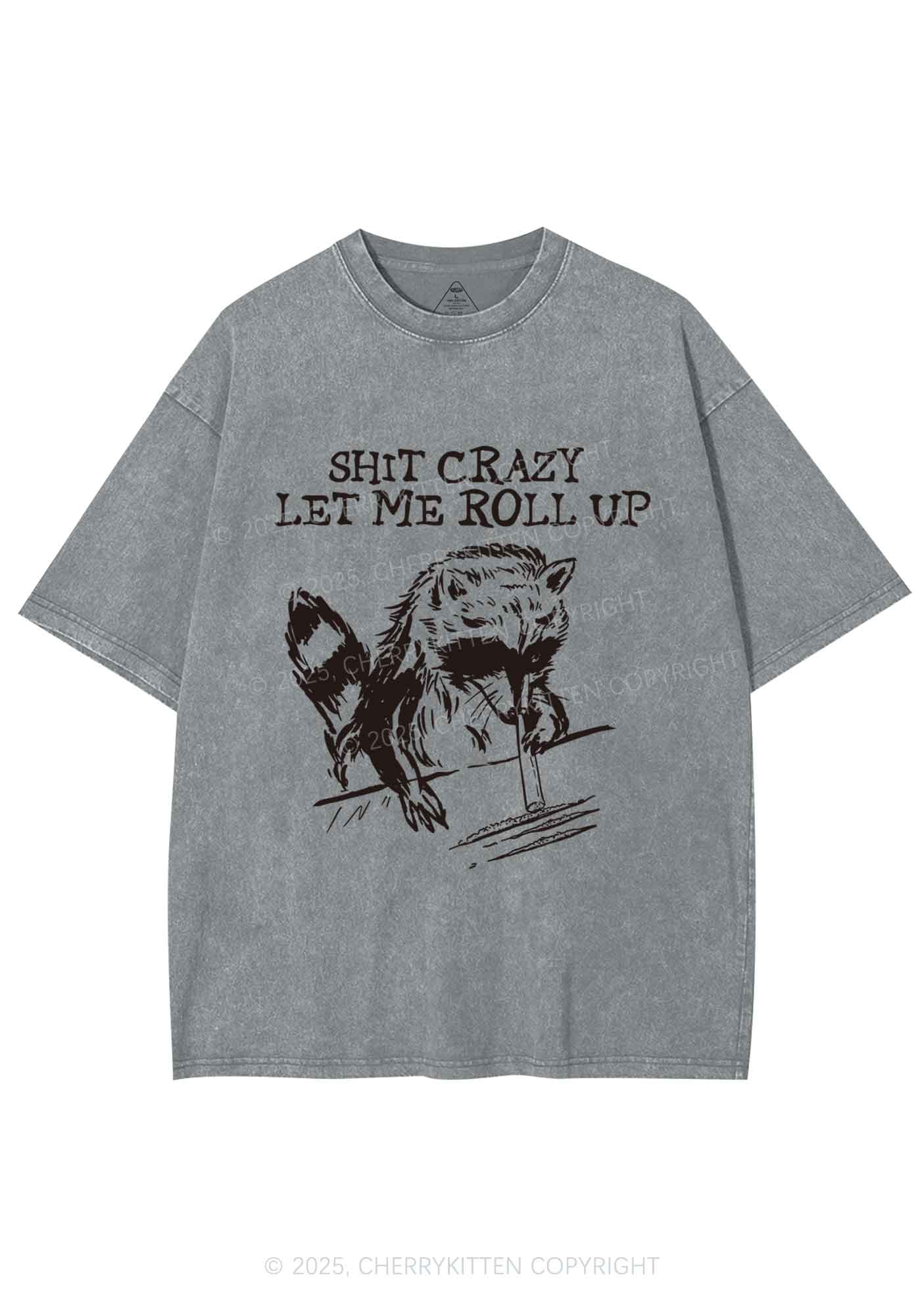 Shxt Crazy Y2K Washed Tee Cherrykitten - Image 7