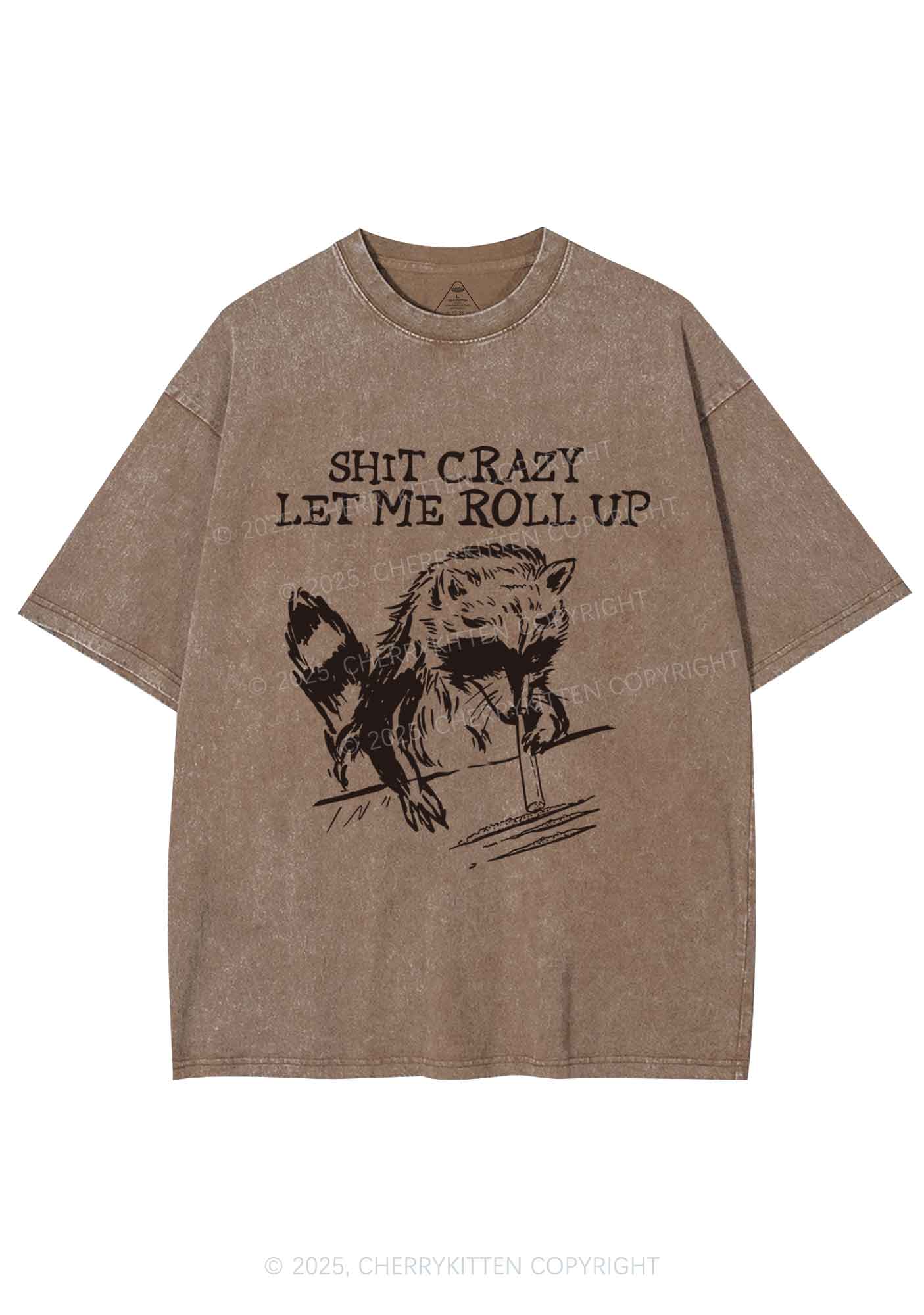Shxt Crazy Y2K Washed Tee Cherrykitten - Image 8
