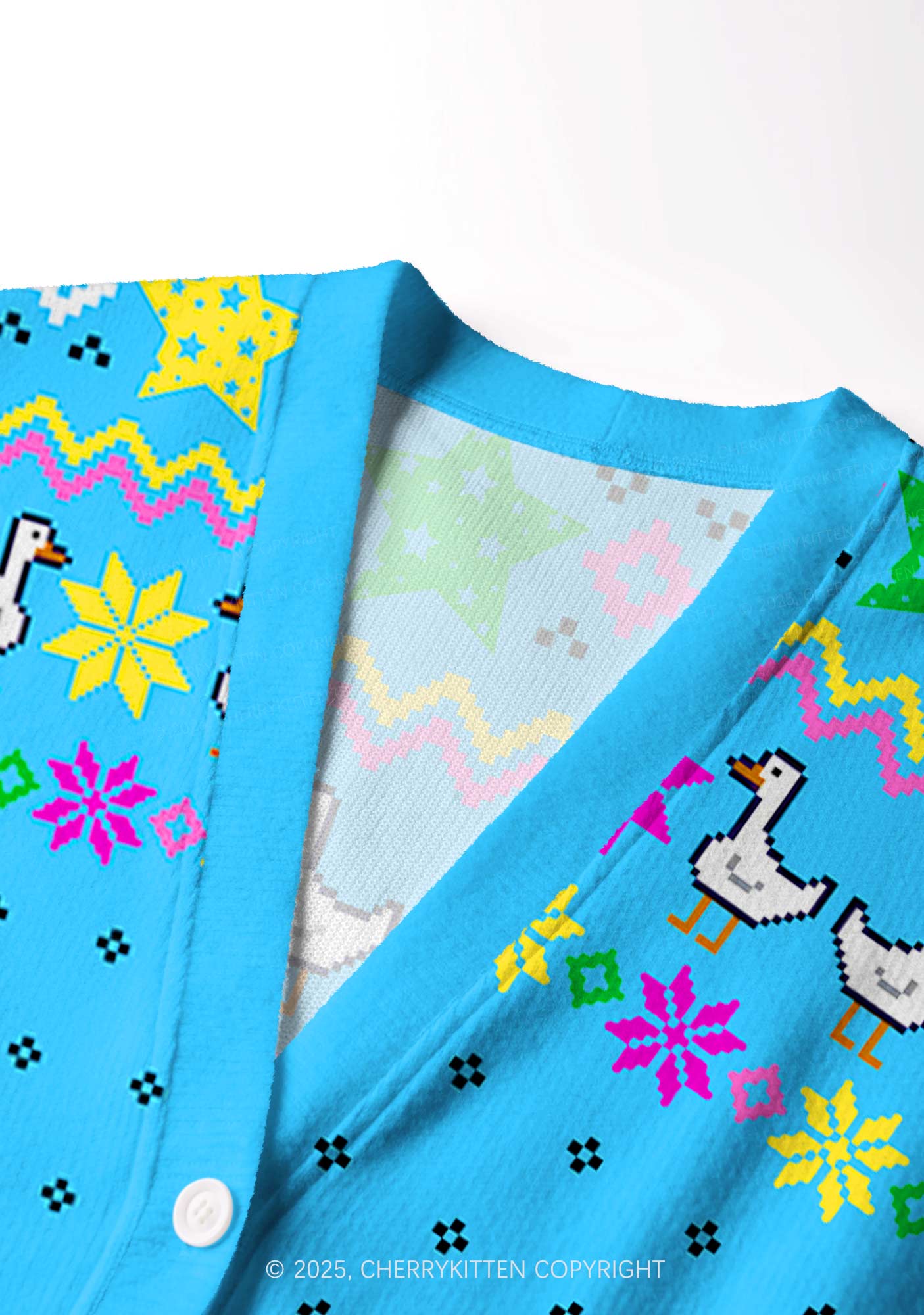 Silly Gang Y2K Christmas Cardigan Knit Sweatshirt Cherrykitten - Image 5