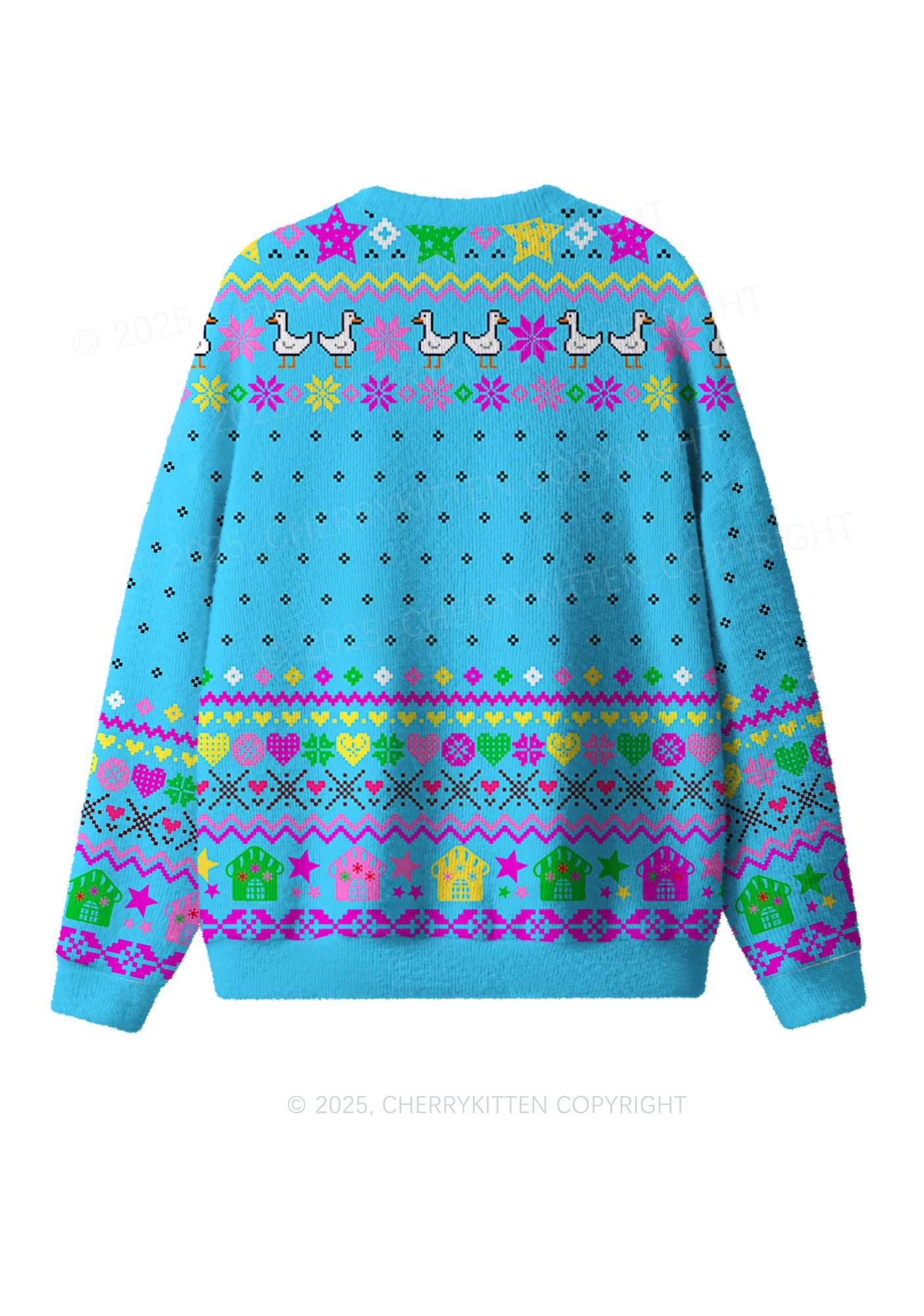 Silly Gang Y2K Christmas Knit Sweatshirt Cherrykitten - Image 2