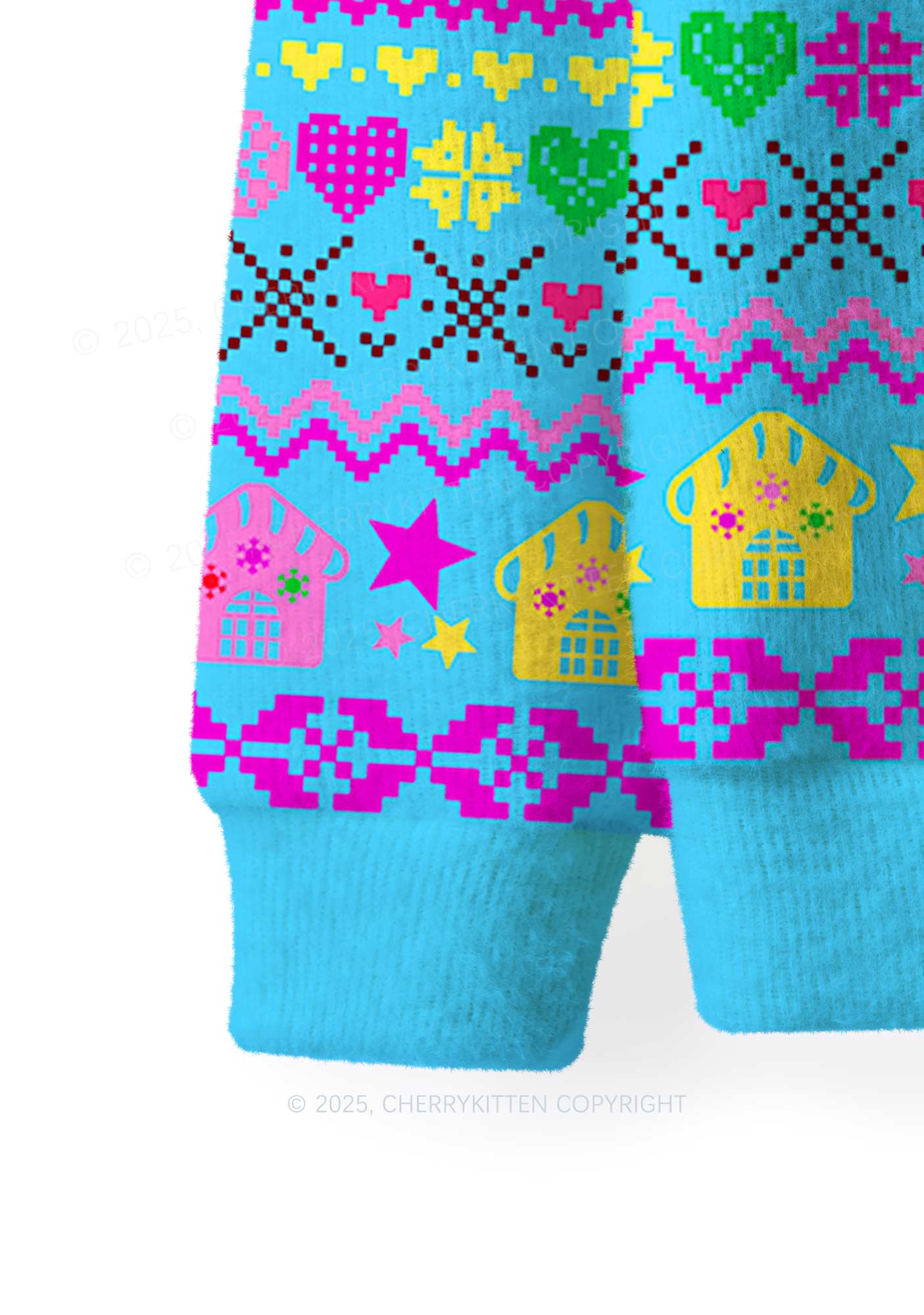 Silly Gang Y2K Christmas Knit Sweatshirt Cherrykitten - Image 4