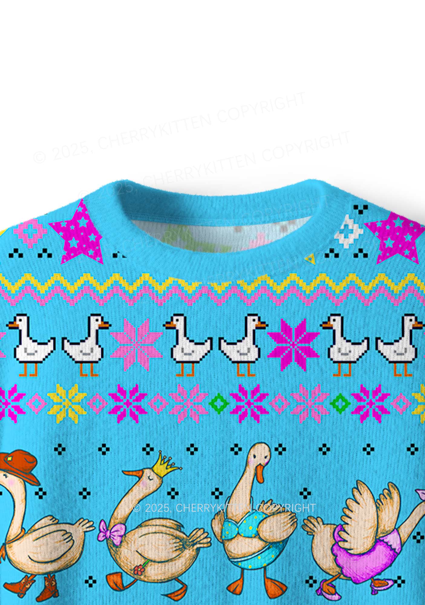 Silly Gang Y2K Christmas Knit Sweatshirt Cherrykitten - Image 5