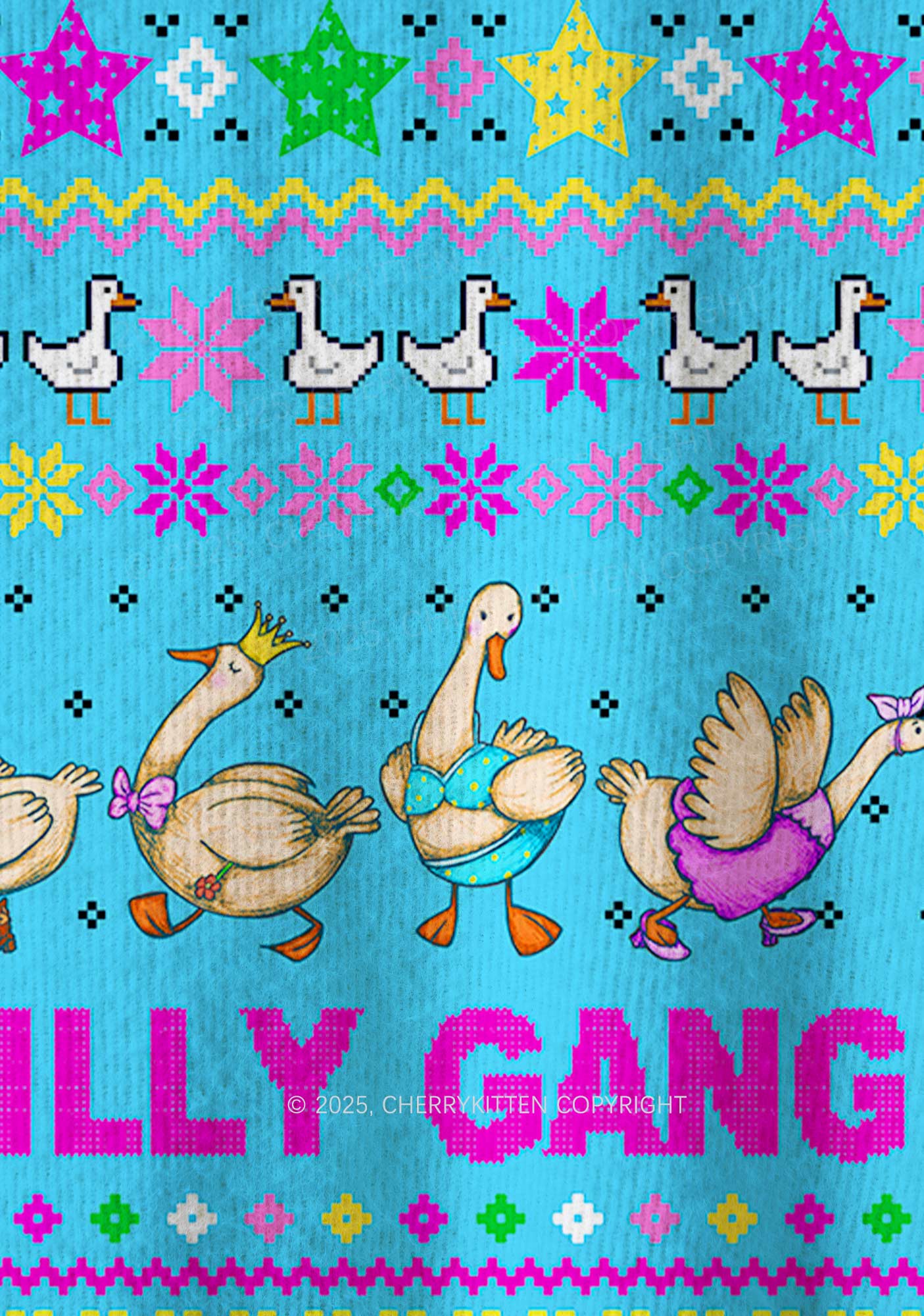 Silly Gang Y2K Christmas Knit Sweatshirt Cherrykitten - Image 6