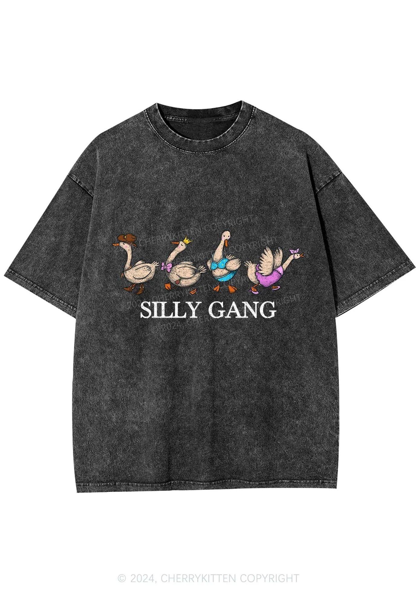 Silly Gang Y2K Washed Tee Cherrykitten - Image 4