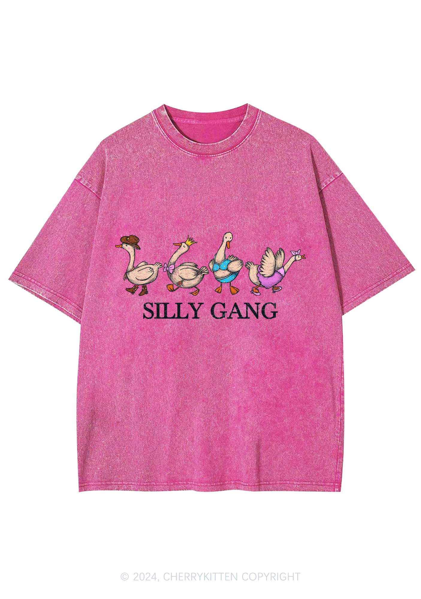 Silly Gang Y2K Washed Tee Cherrykitten - Image 5