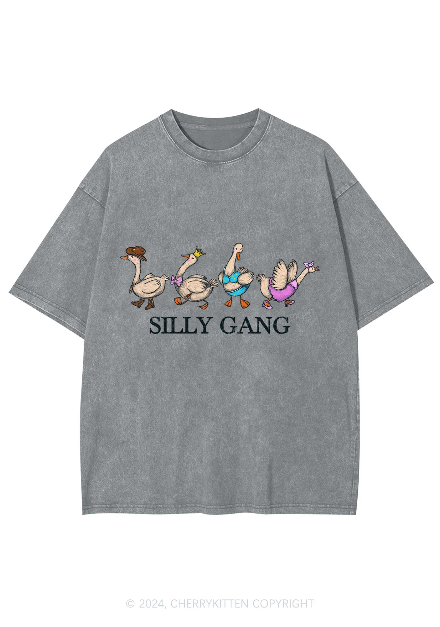 Silly Gang Y2K Washed Tee Cherrykitten - Image 7