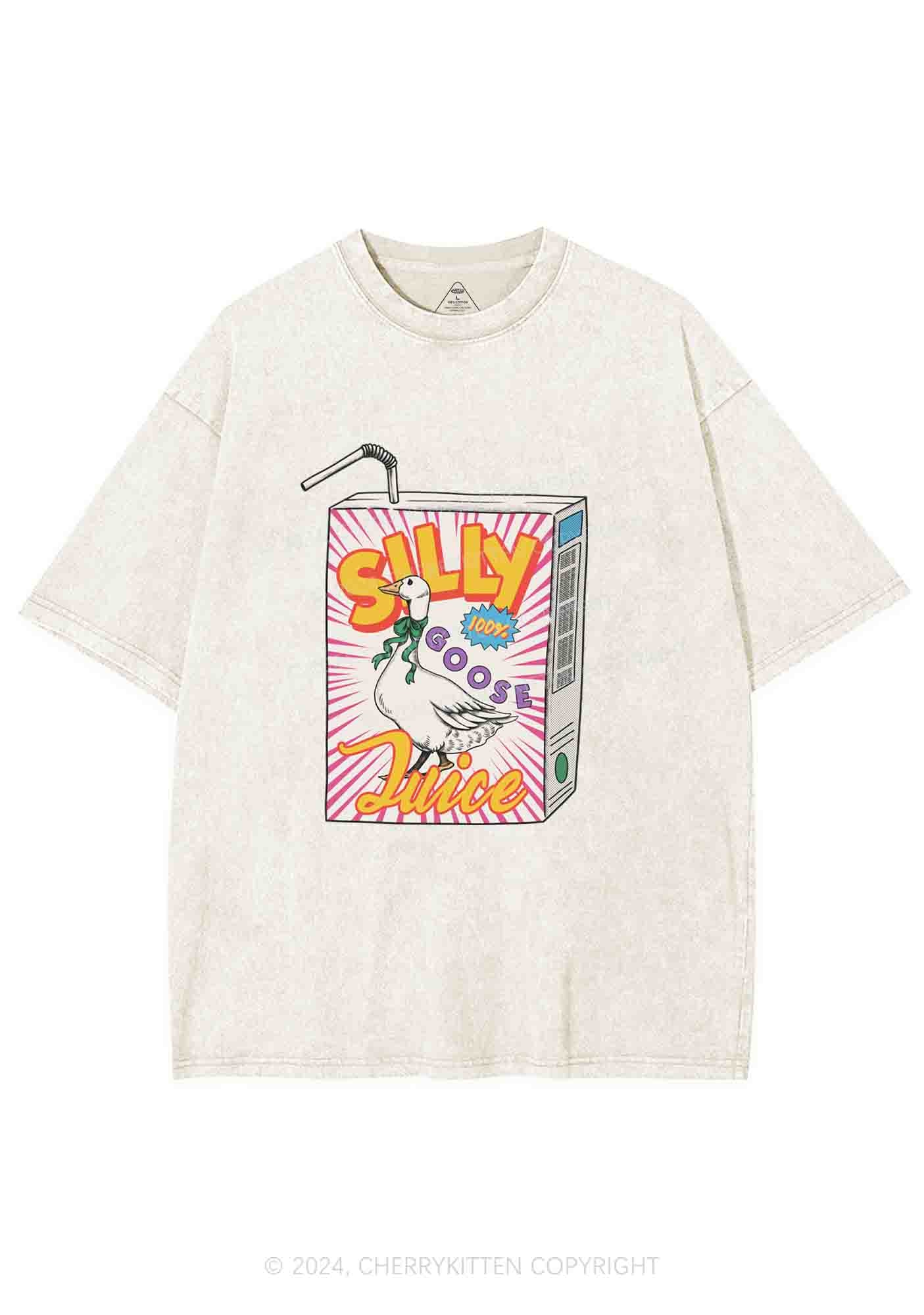 Silly Goose Juice Y2K Washed Tee Cherrykitten - Image 5