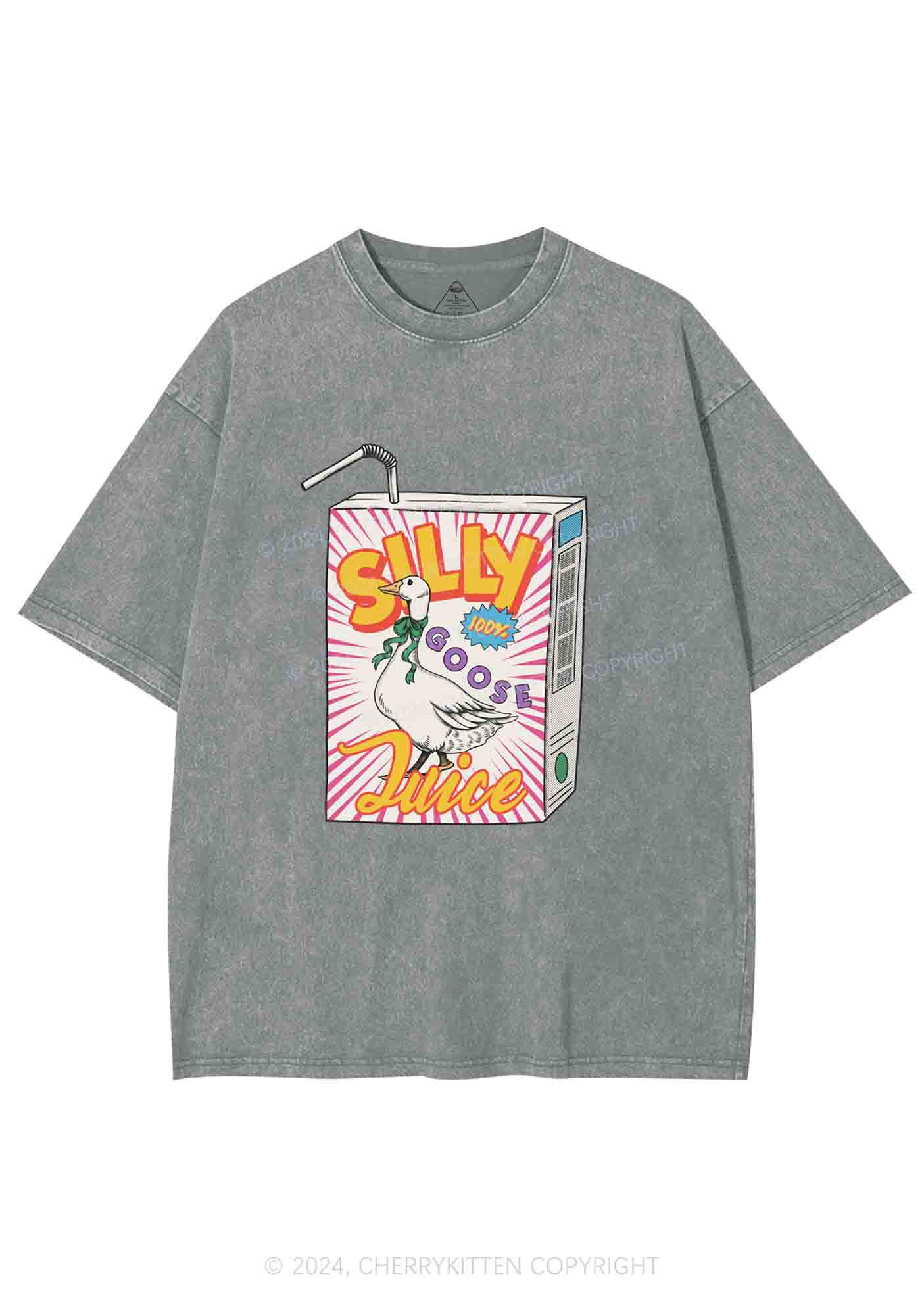Silly Goose Juice Y2K Washed Tee Cherrykitten - Image 6