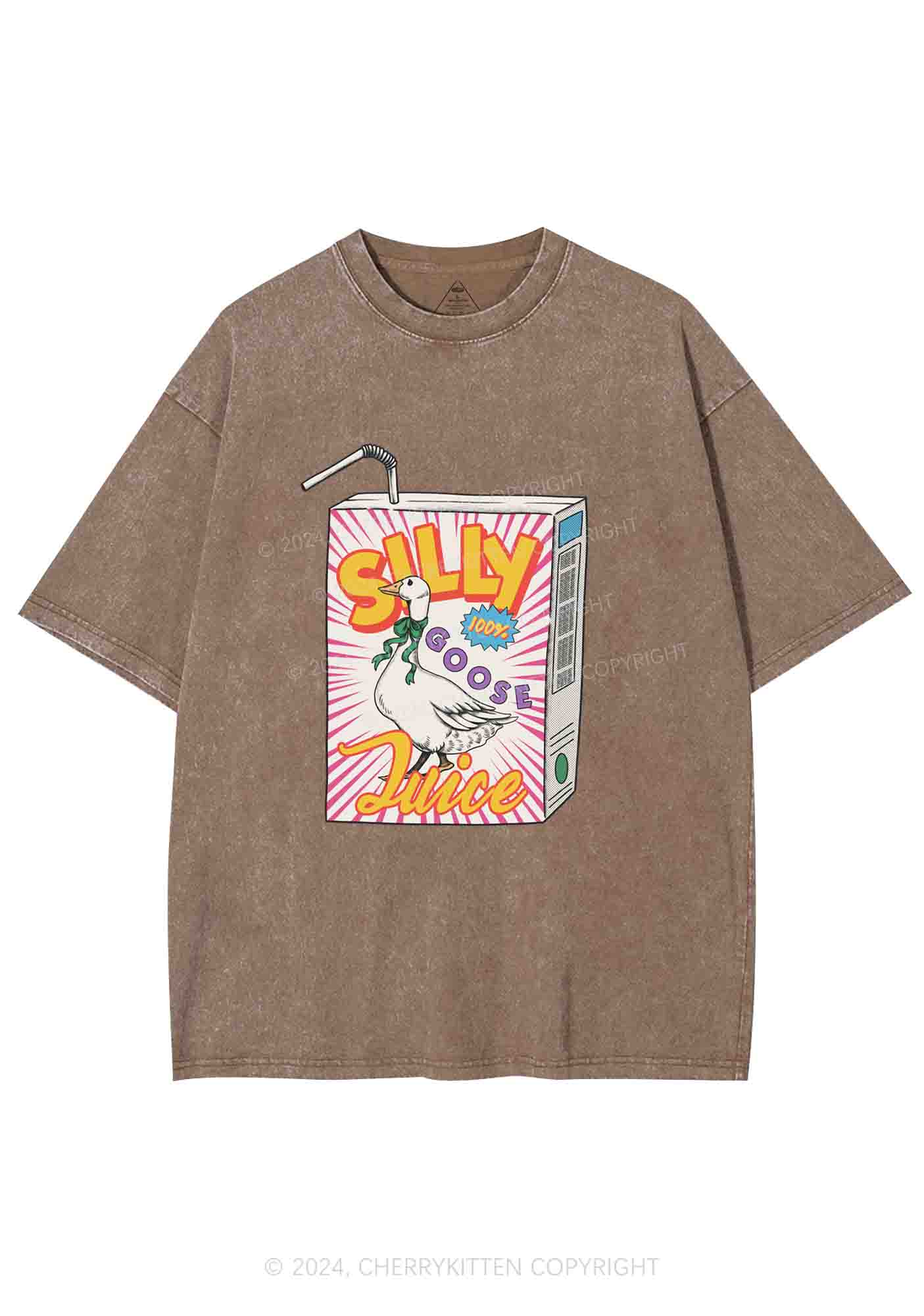 Silly Goose Juice Y2K Washed Tee Cherrykitten - Image 7