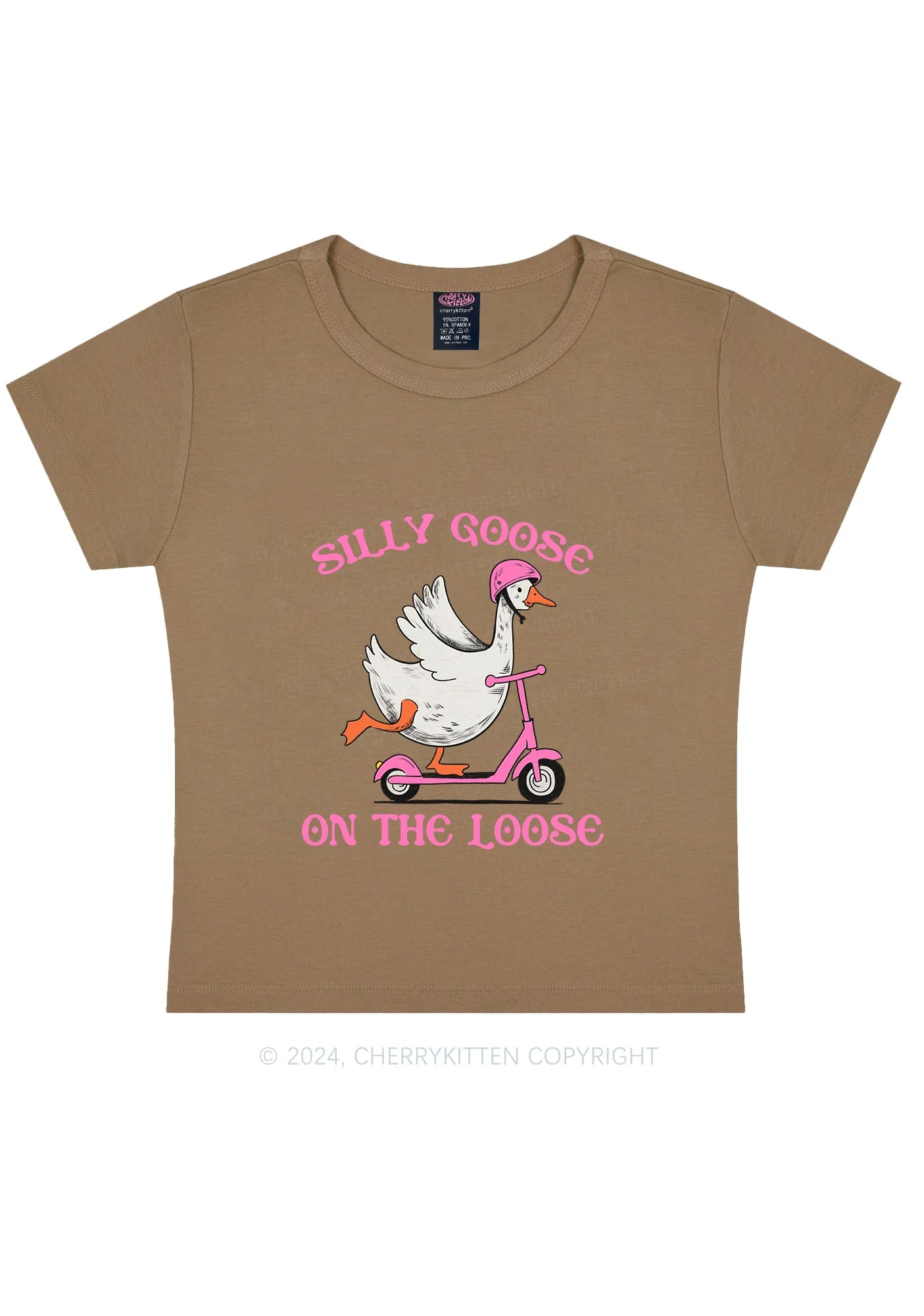 Silly Goose On the Loose Y2K Baby Tee Cherrykitten - Image 10