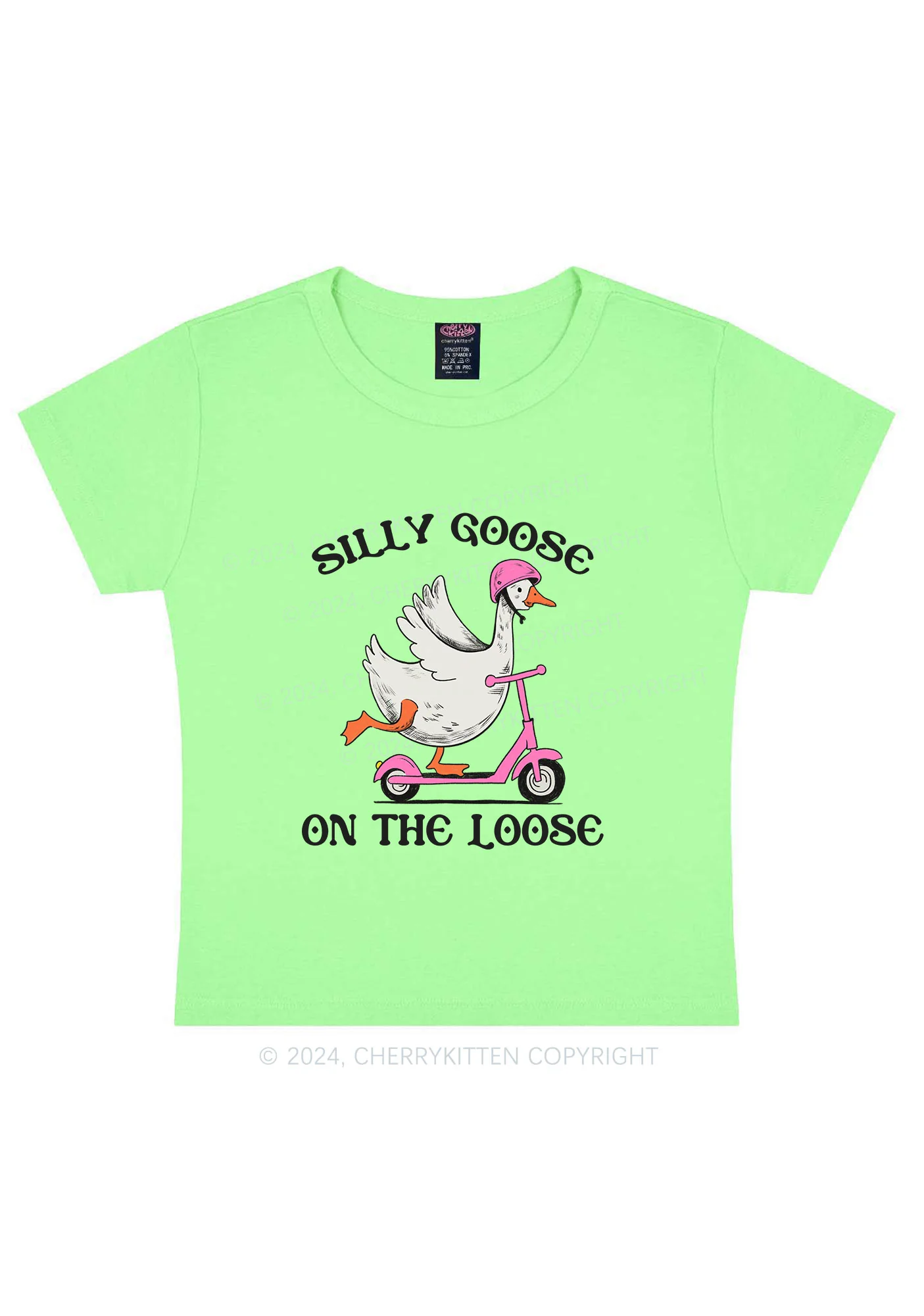 Silly Goose On the Loose Y2K Baby Tee Cherrykitten - Image 11