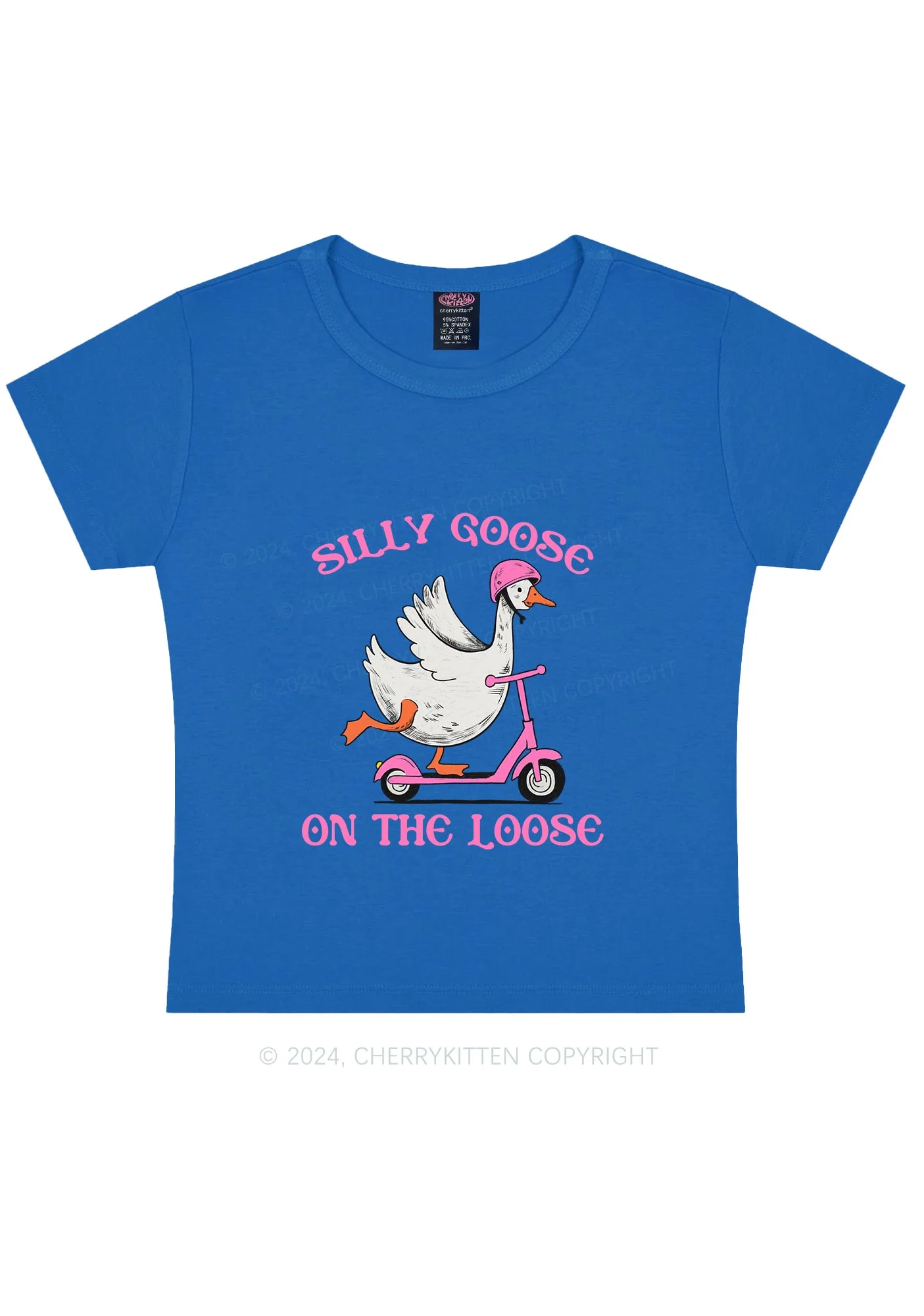 Silly Goose On the Loose Y2K Baby Tee Cherrykitten - Image 9