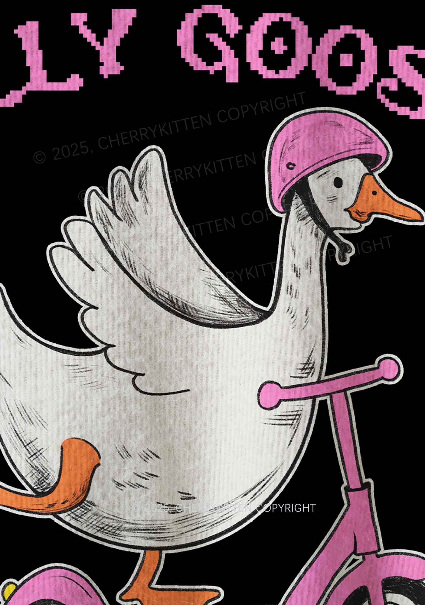 Silly Goose On the Loose Y2K Christmas Knit Sweatshirt Cherrykitten - Image 4