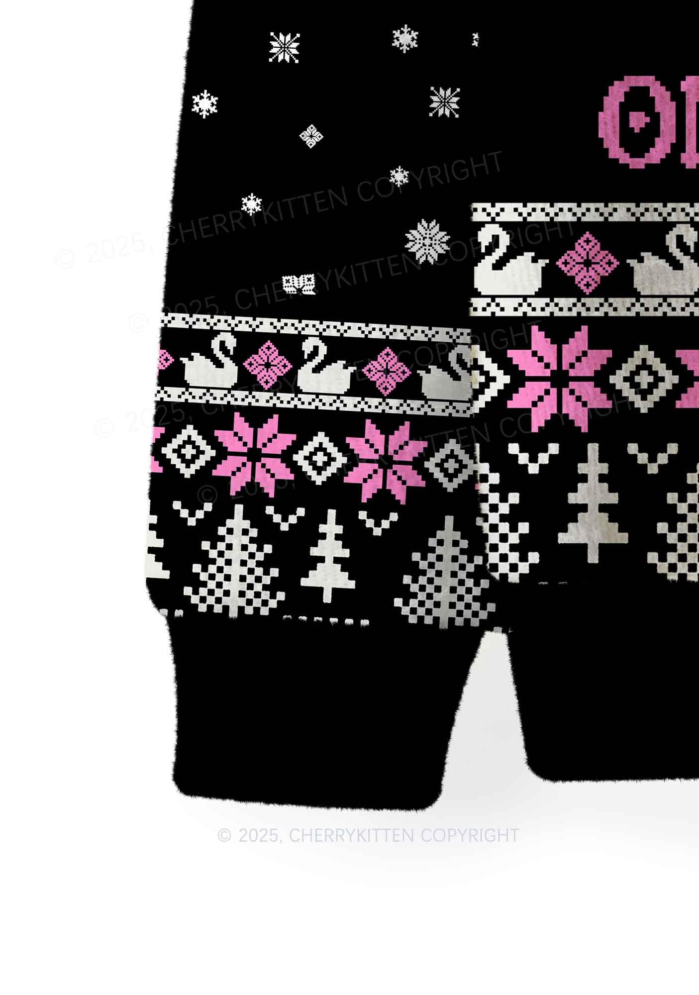Silly Goose On the Loose Y2K Christmas Knit Sweatshirt Cherrykitten - Image 6