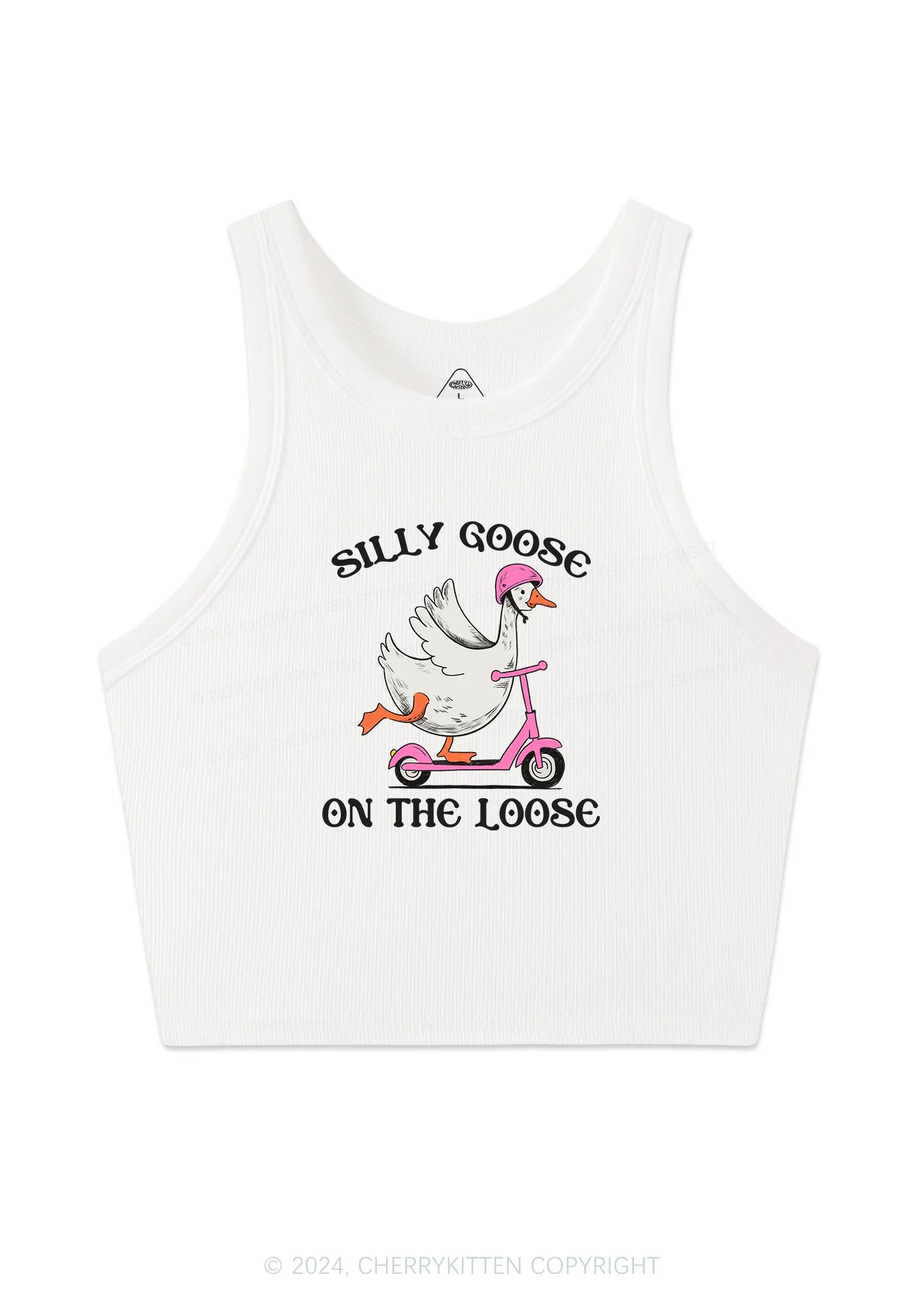 Silly Goose On the Loose Y2K Crop Tank Top Cherrykitten - Image 4