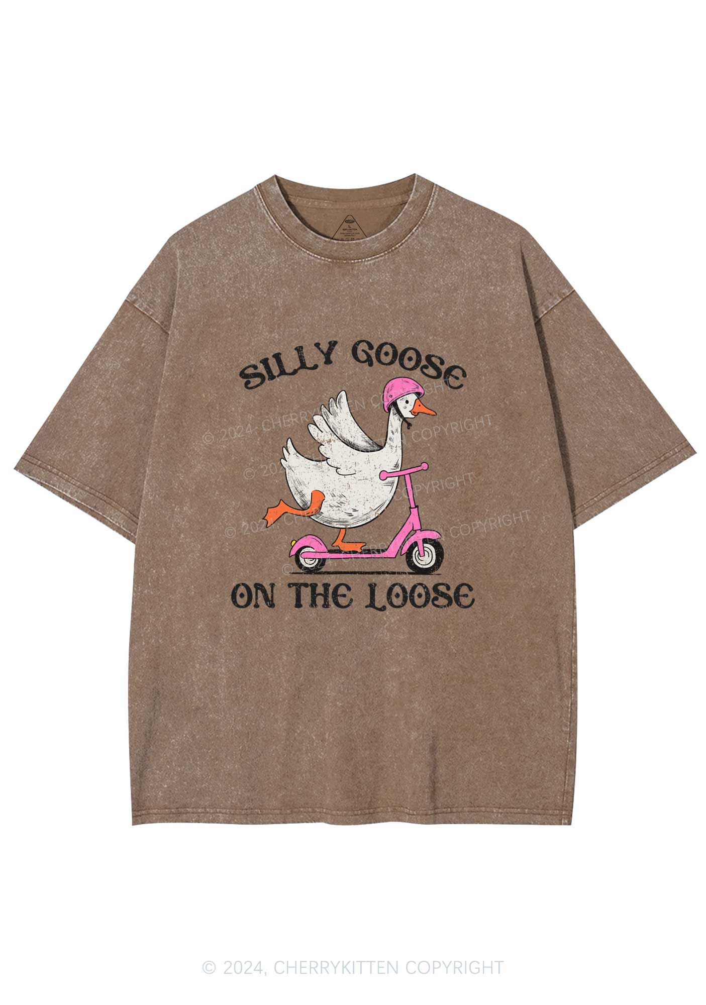 Silly Goose On the Loose Y2K Washed Tee Cherrykitten - Image 7