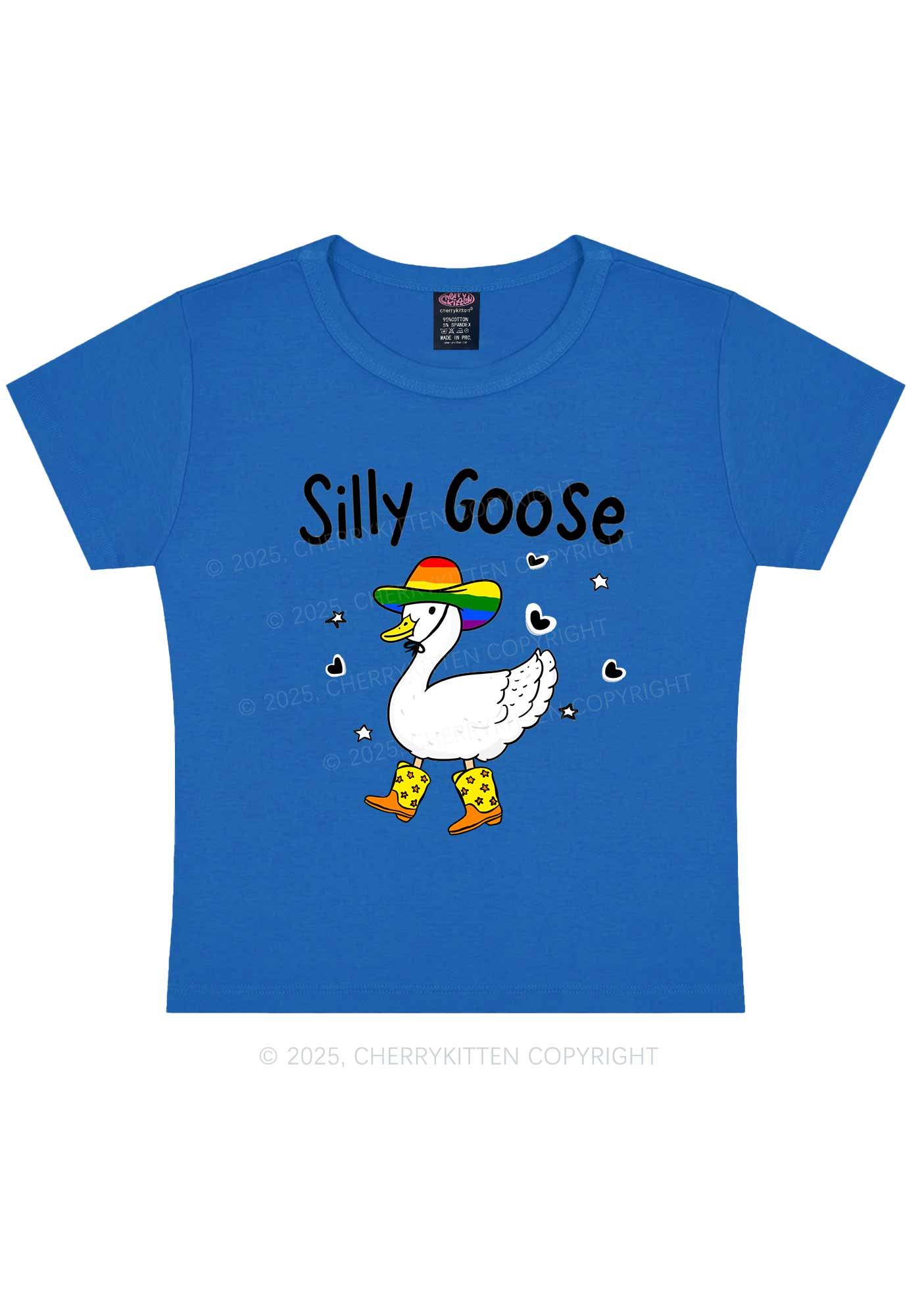 Silly Goose Pride Y2K Baby Tee Cherrykitten - Image 10